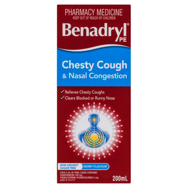 Benadryl Chesty Cough & Nasal Congestion 200ml