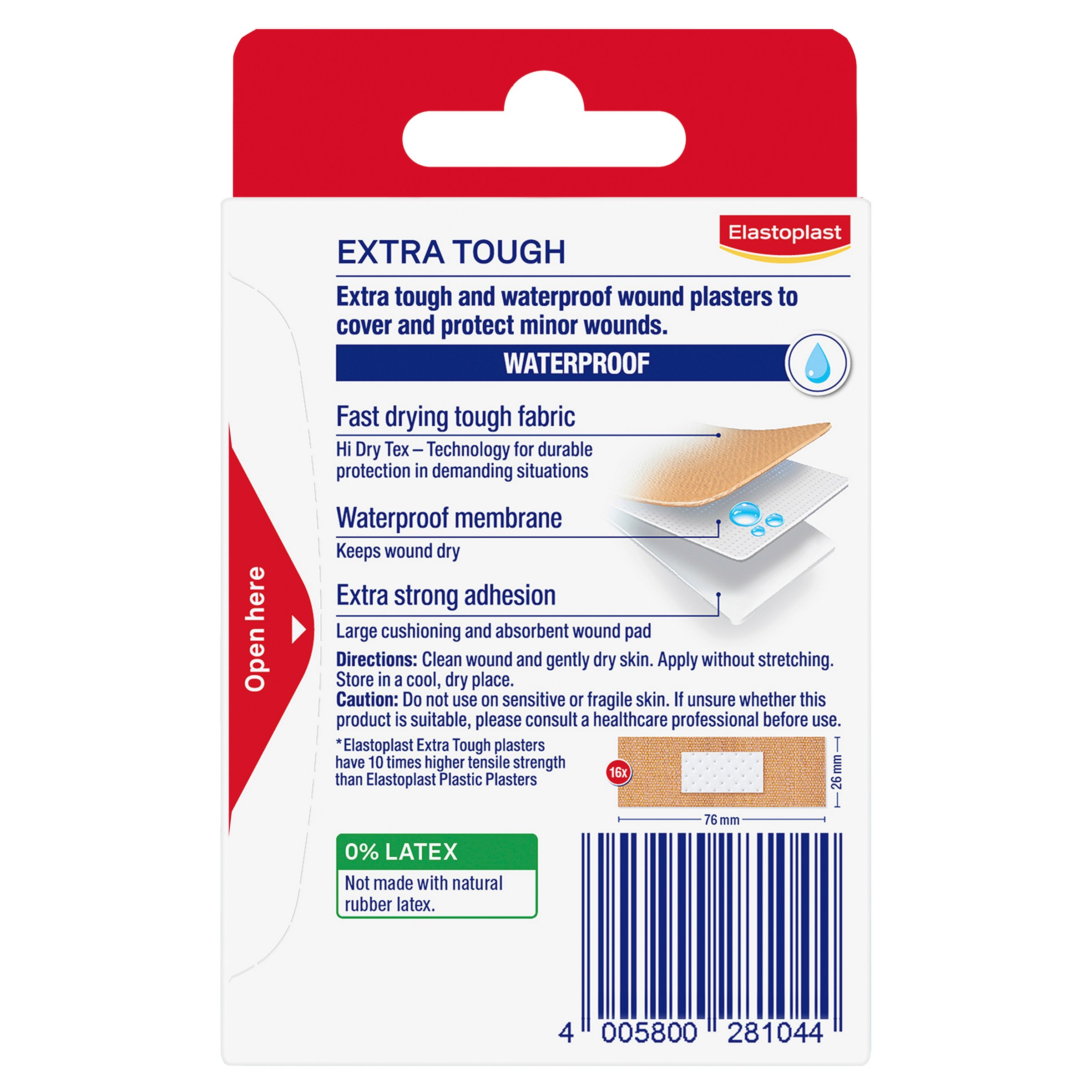 Elastoplast Heavy Fabric Waterproof Strips 16 pack - Image 2