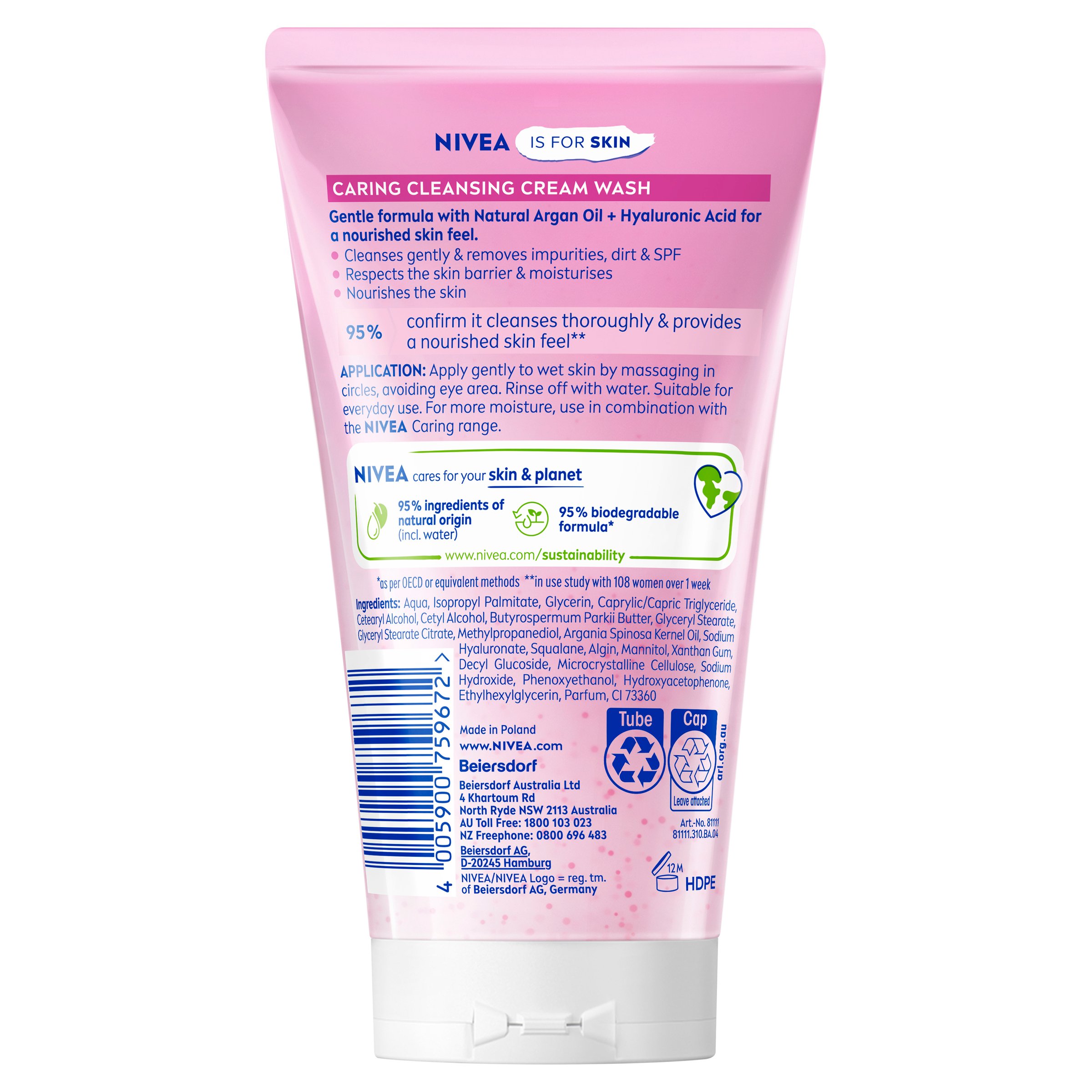Nivea Daily Essentials Gentle Cleansing Creme Wash 150ml - Image 2