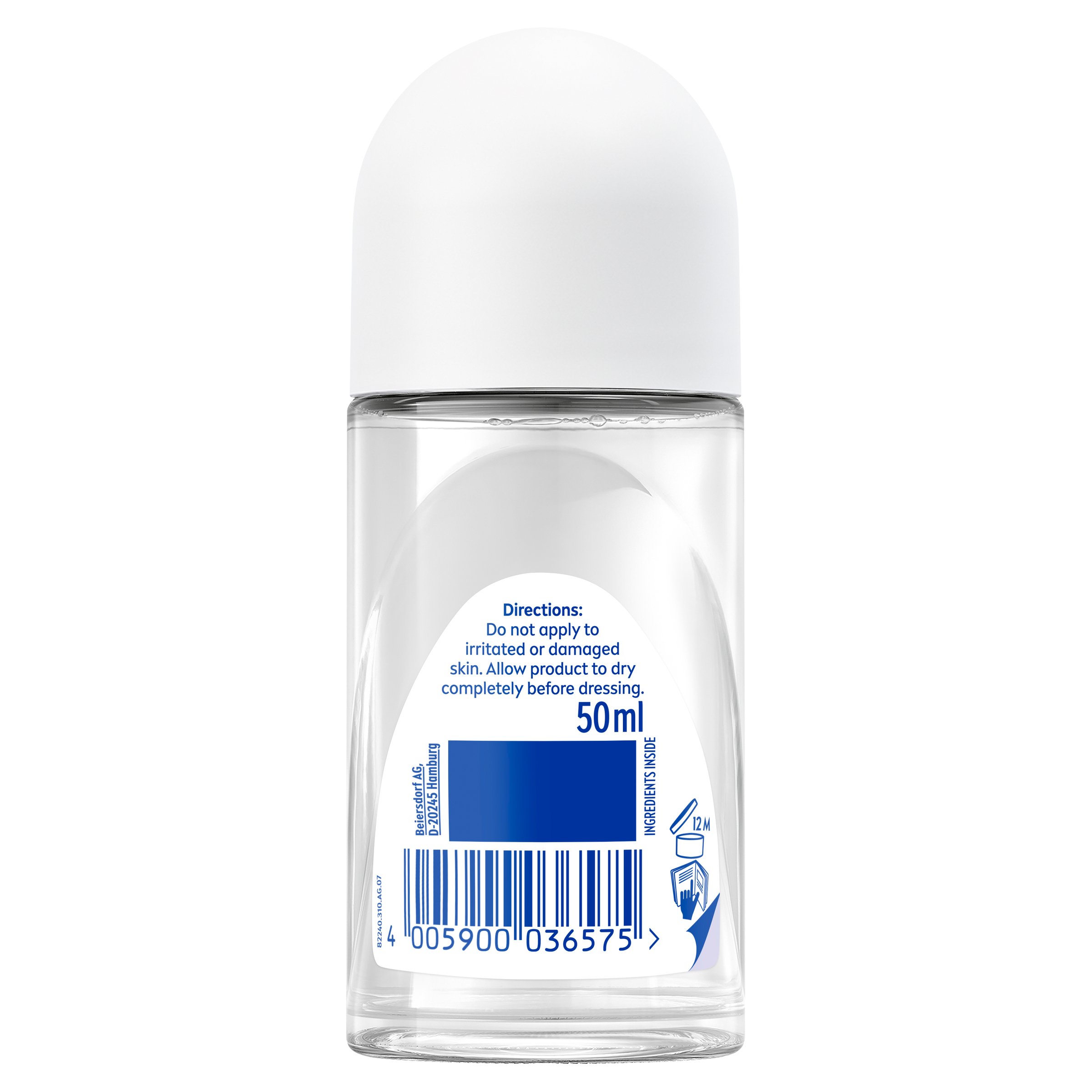 Nivea Women Invisible Black & White Clear 72Hr Anti-Perspirant Roll On 50ml - Image 2
