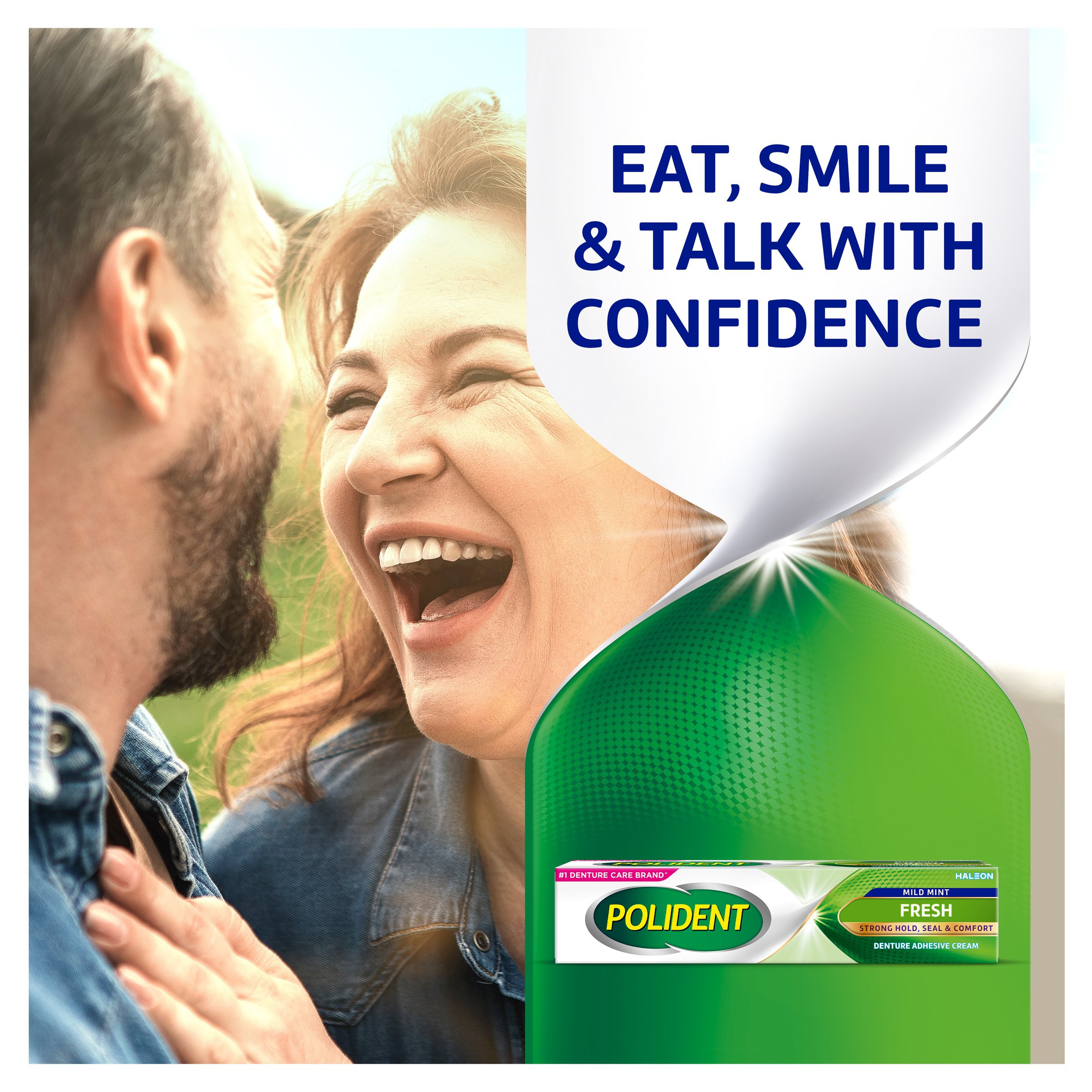 Polident Denture Adhesive Cream Fresh Mint 60g - Image 3