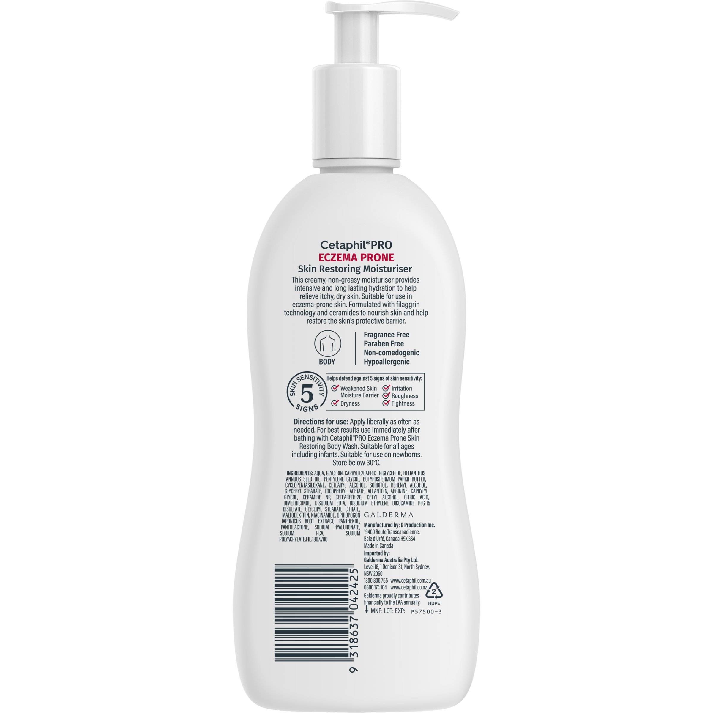 Cetaphil Pro Eczema Prone Skin Restoring Moisturiser 295ml - Image 2