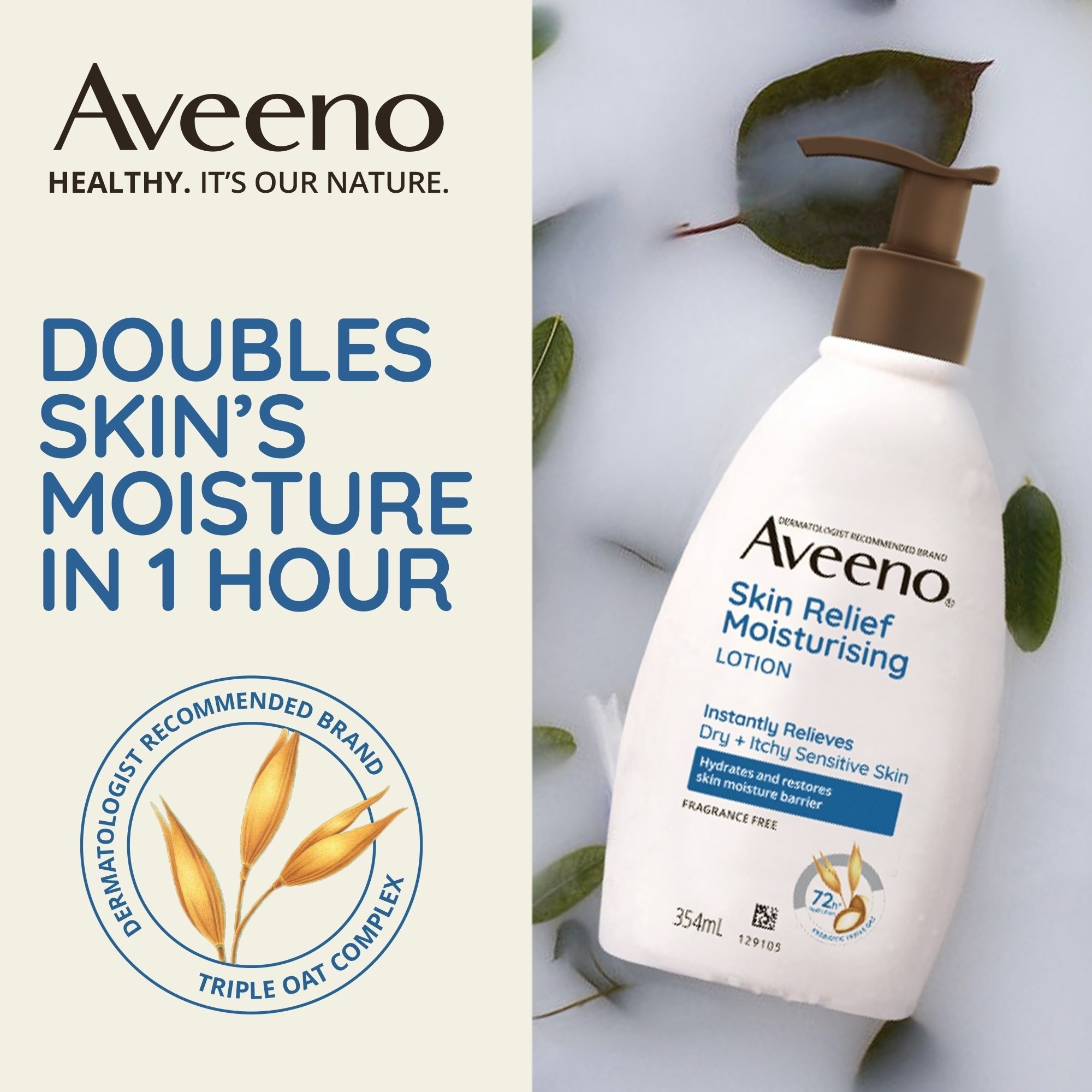 Aveeno Skin Relief Moisturising Lotion Fragrance Free 354ml - Image 10