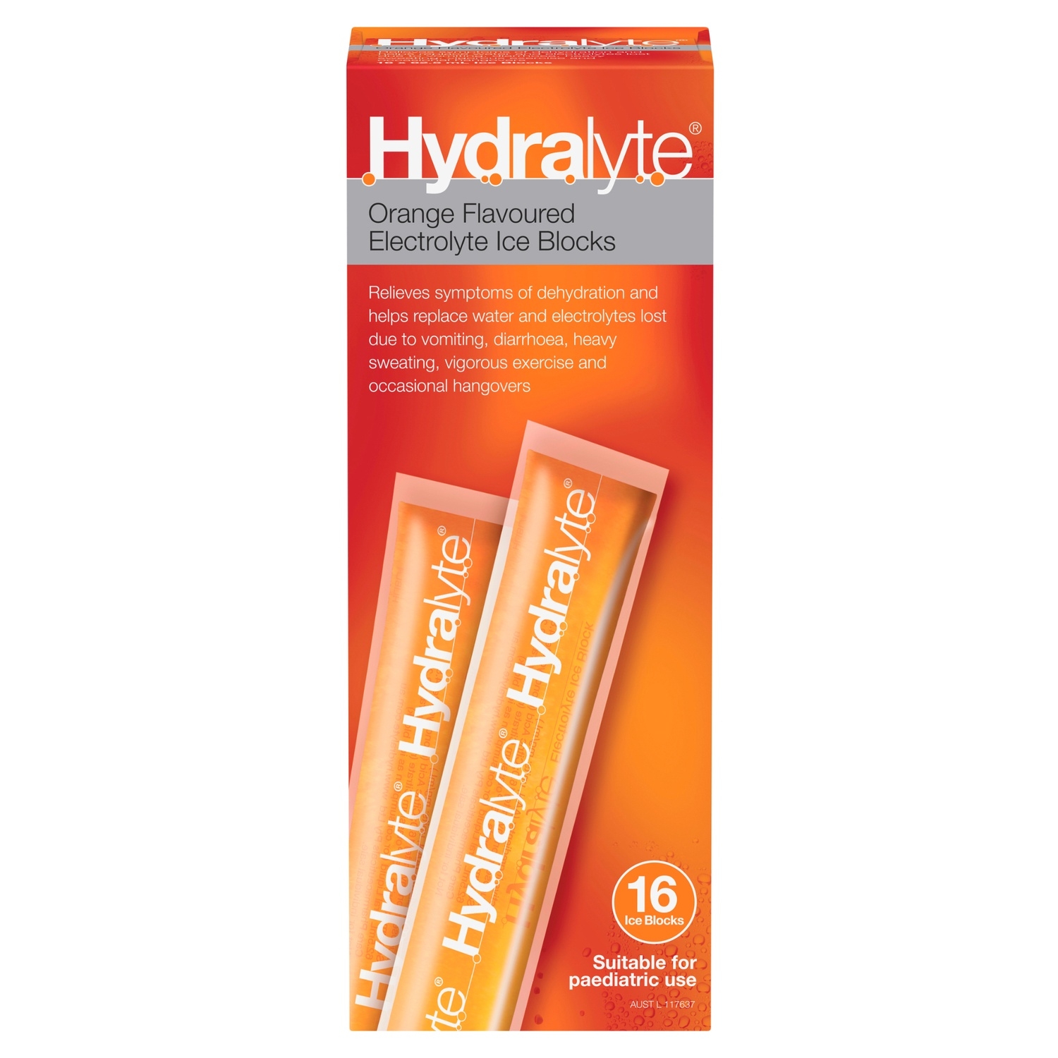 Hydralyte Ice Block Orange Flavoured 16 pack - Image 1