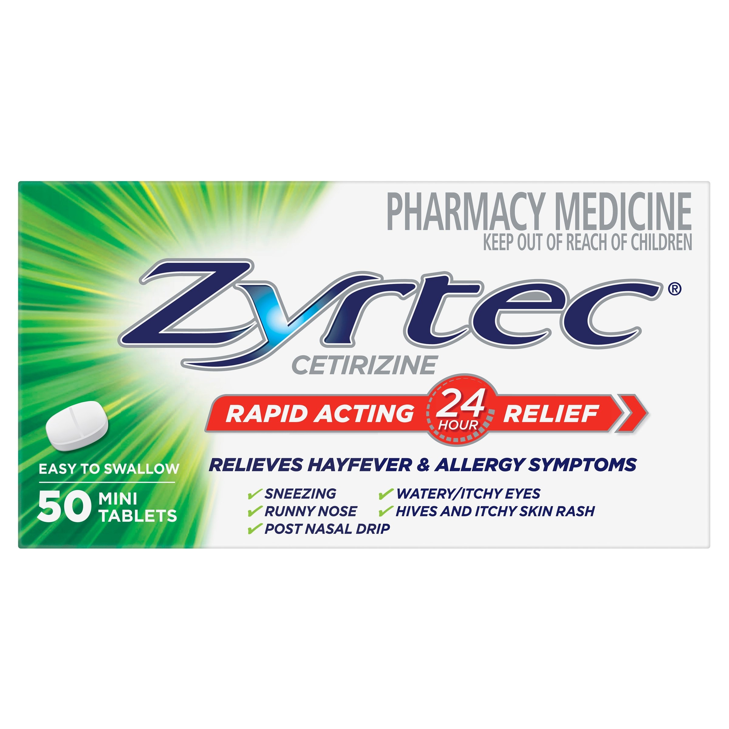 Zyrtec 10mg - 50 tablets - Image 1