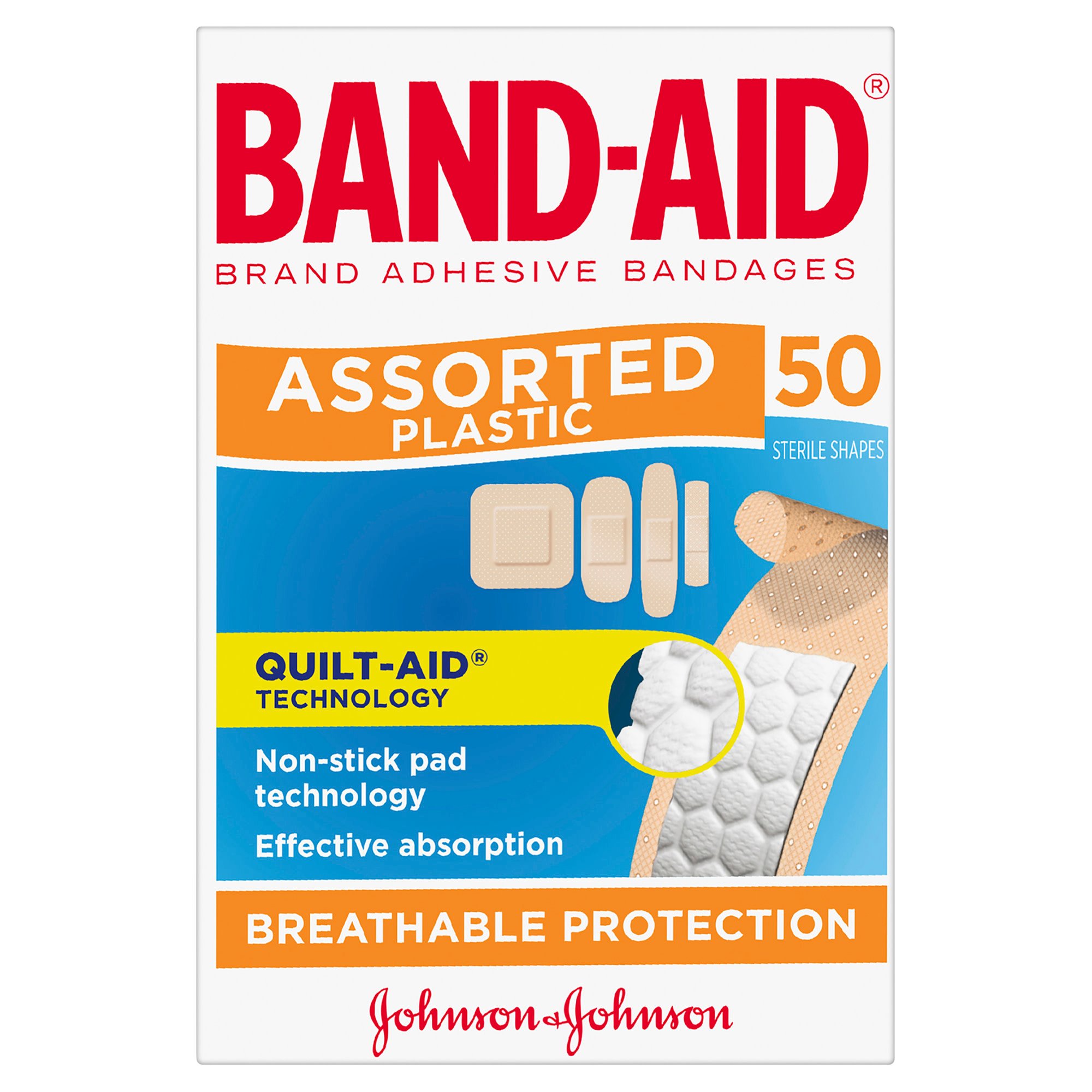 Band-Aid Assorted Shapes 50 pack - Image 1
