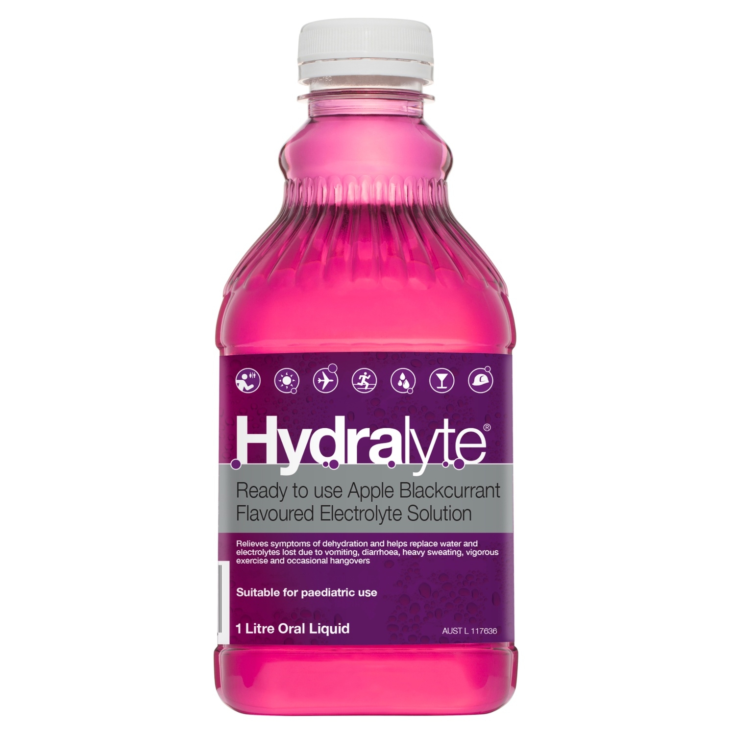 Hydralyte Ready to Use Liquid Apple/Blackcurrant Flavoured 1 litre - Image 1