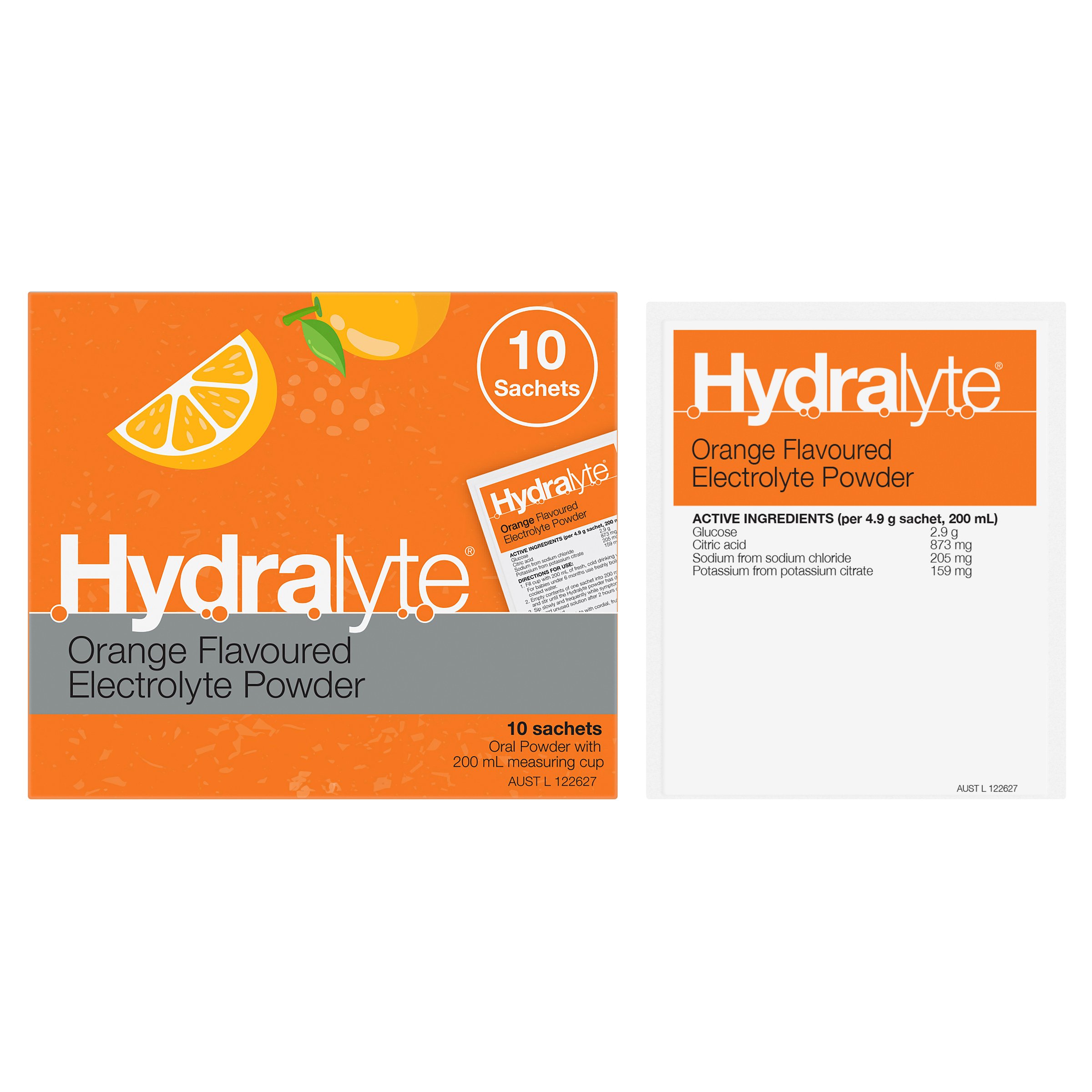 Hydralyte Electrolyte Powder Orange Flavoured 10 Sachets - Image 7