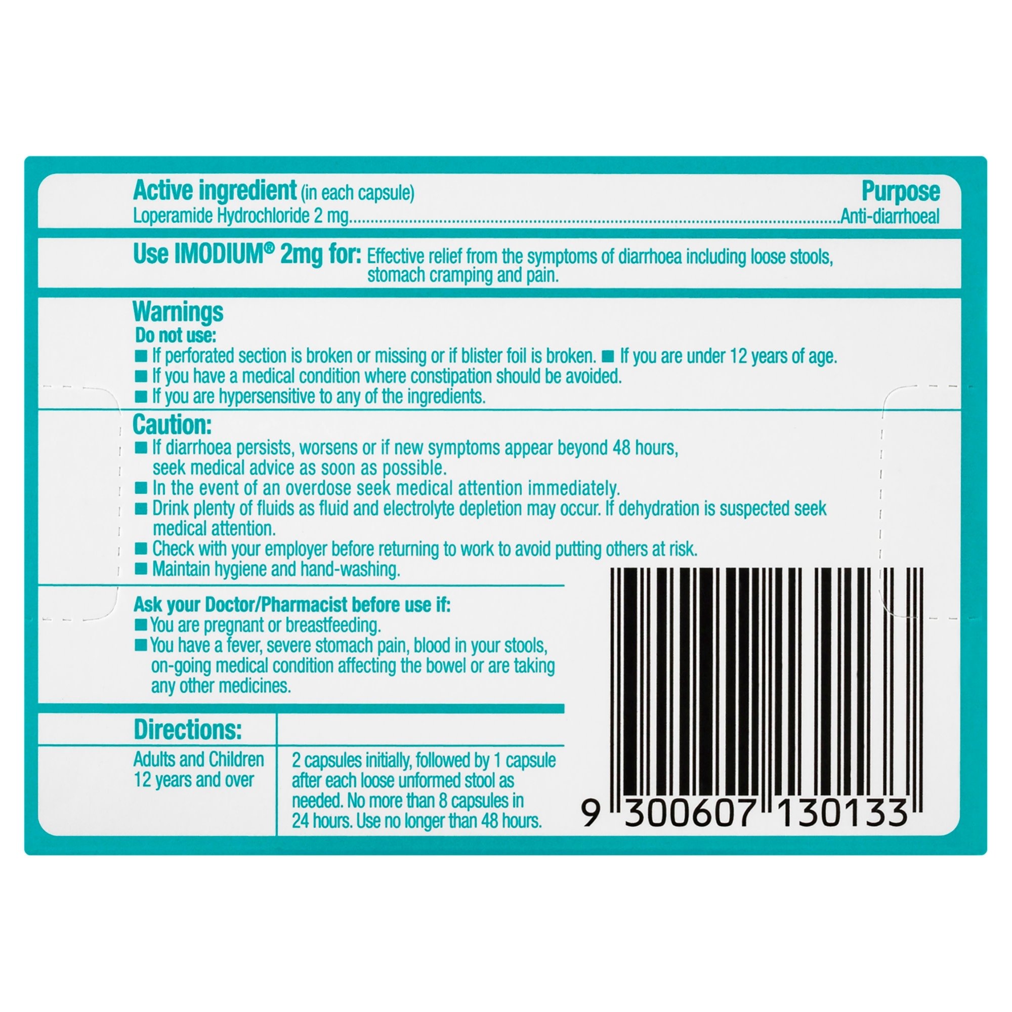 Imodium 2mg - 20 capsules - Image 2