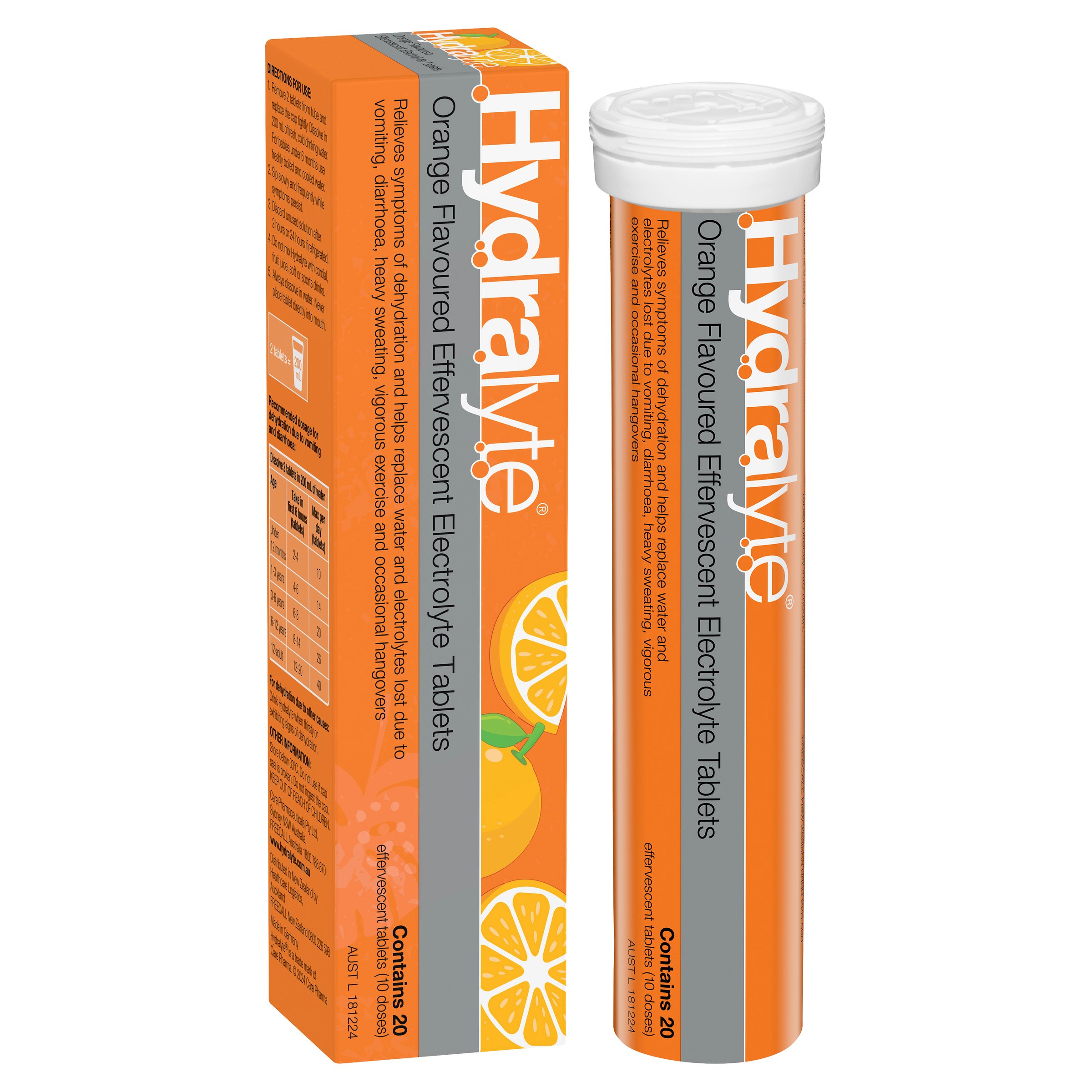 Hydralyte Effervescent Orange 20 tablets - Image 14
