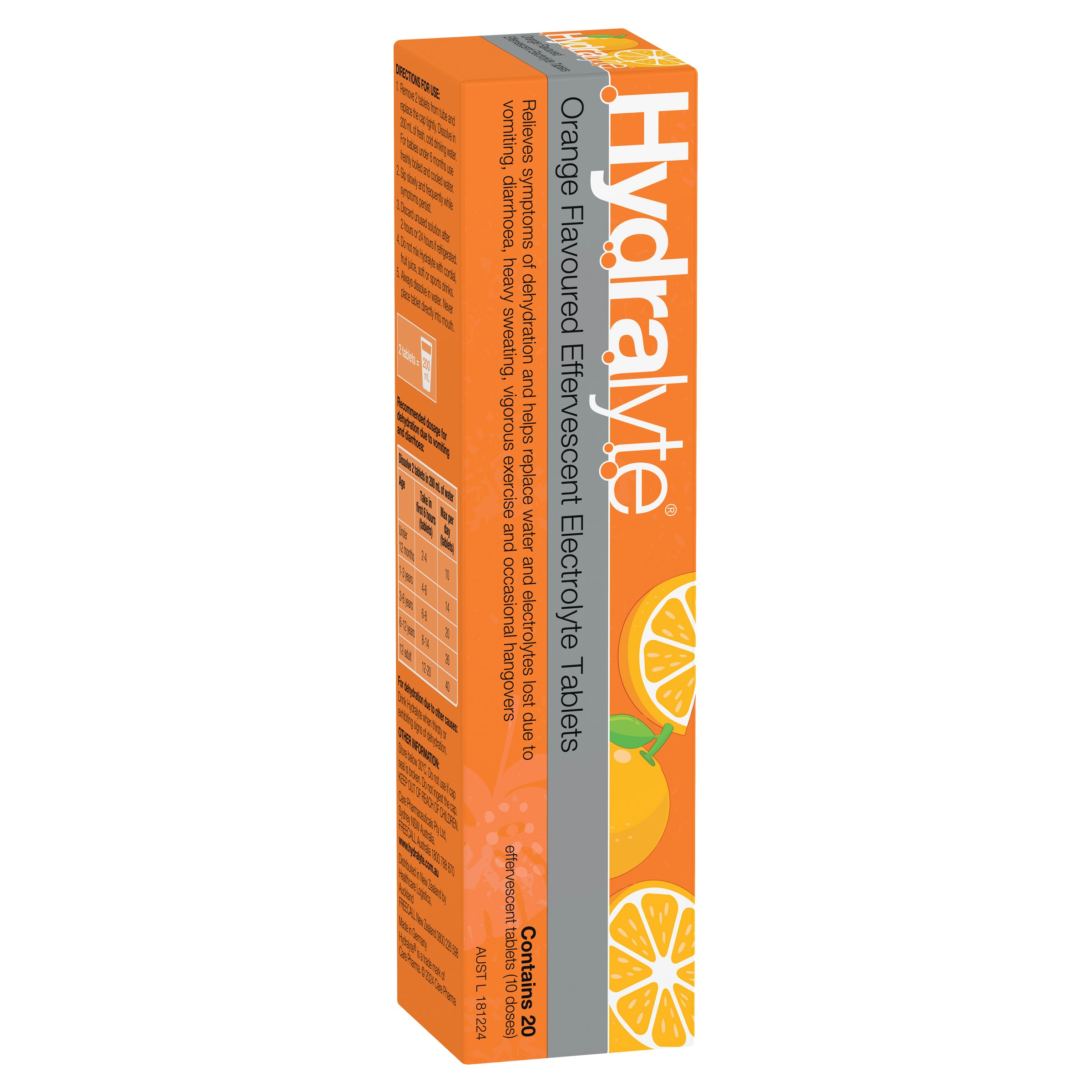 Hydralyte Effervescent Orange 20 tablets - Image 15