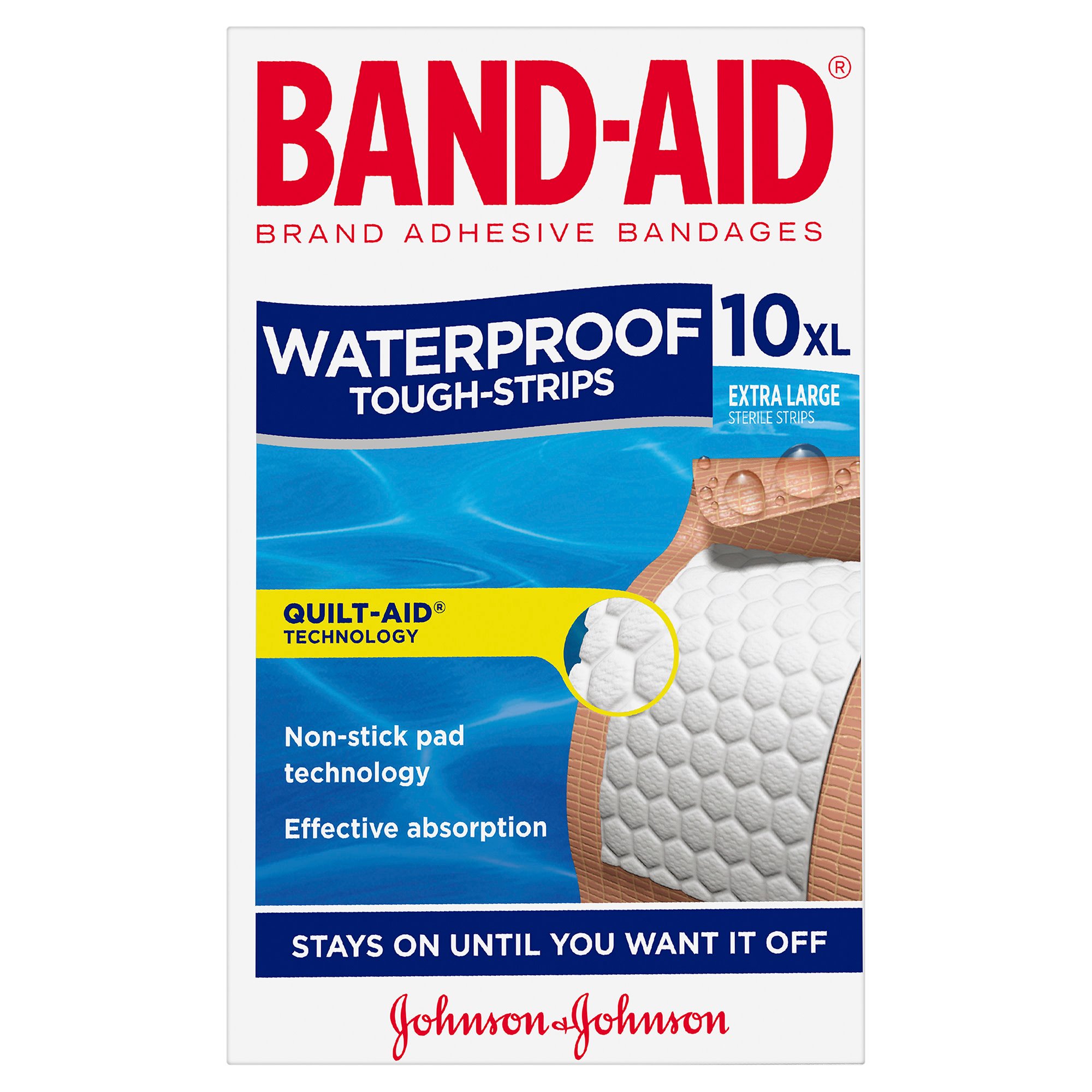 Band-Aid Tough Strips Waterproof Extra Large 10 pack - Image 1