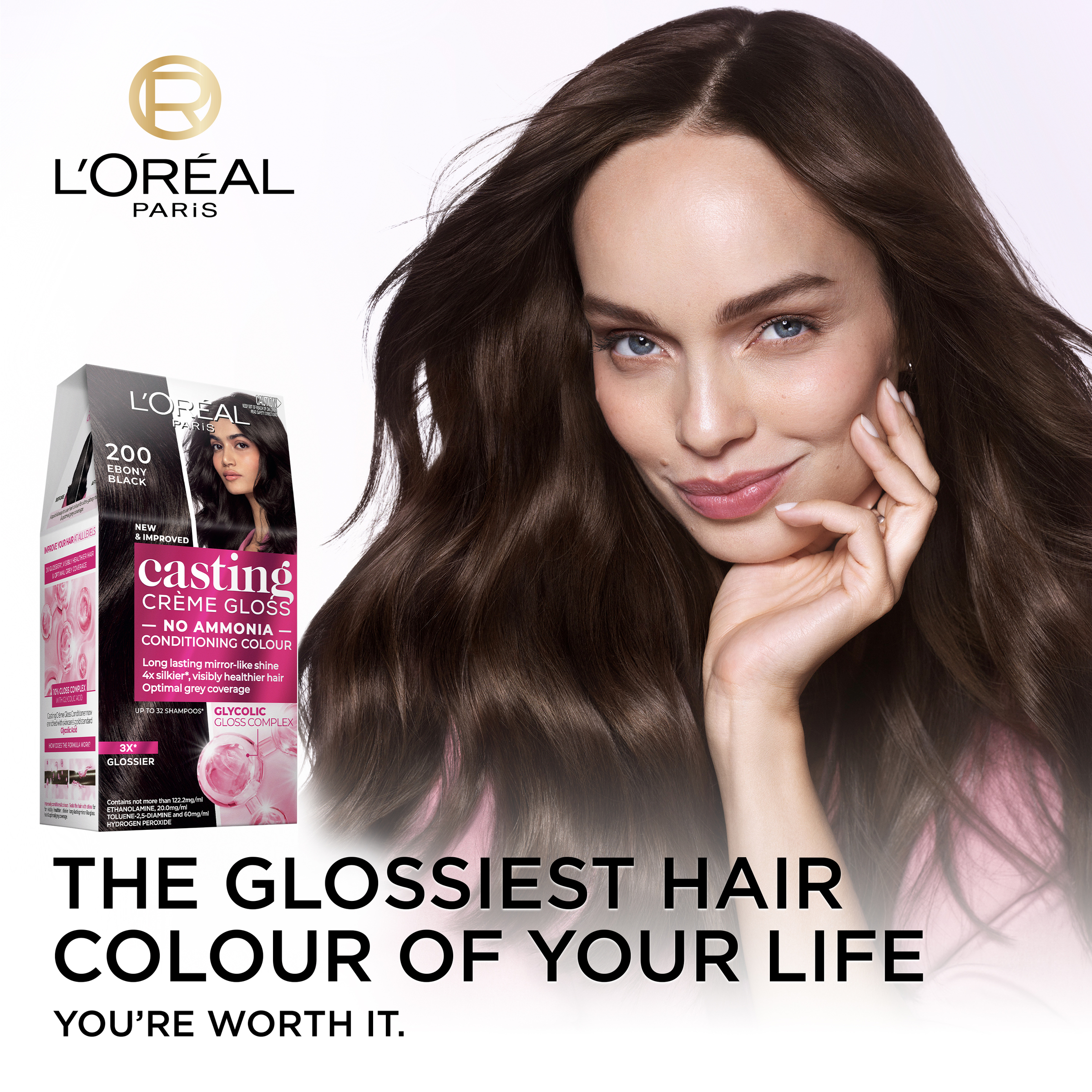 L'Oreal Paris Casting Creme Gloss 200 Ebony Black 1 each - Image 3
