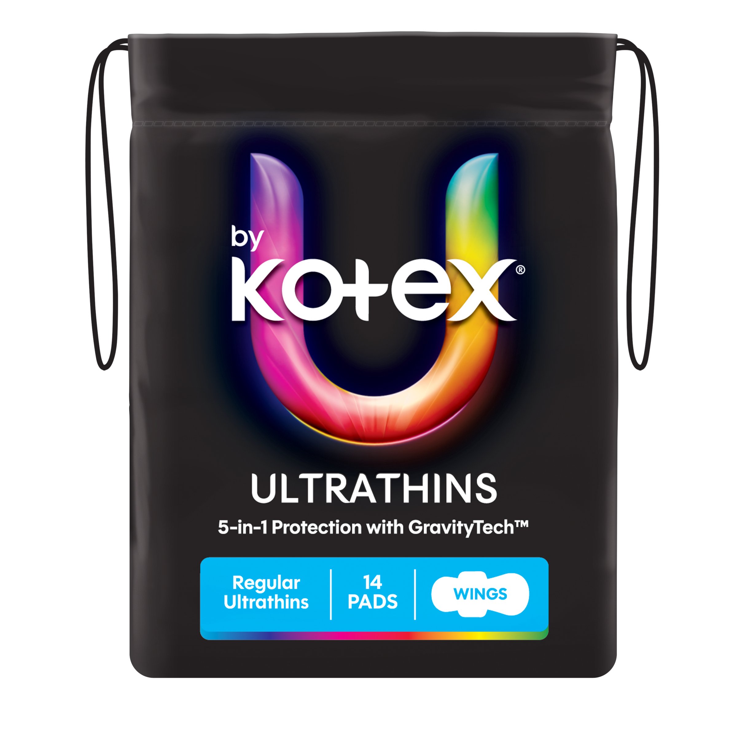 U by Kotex Pads Ultra Thin With Wings Regular 14 pack - Image 1