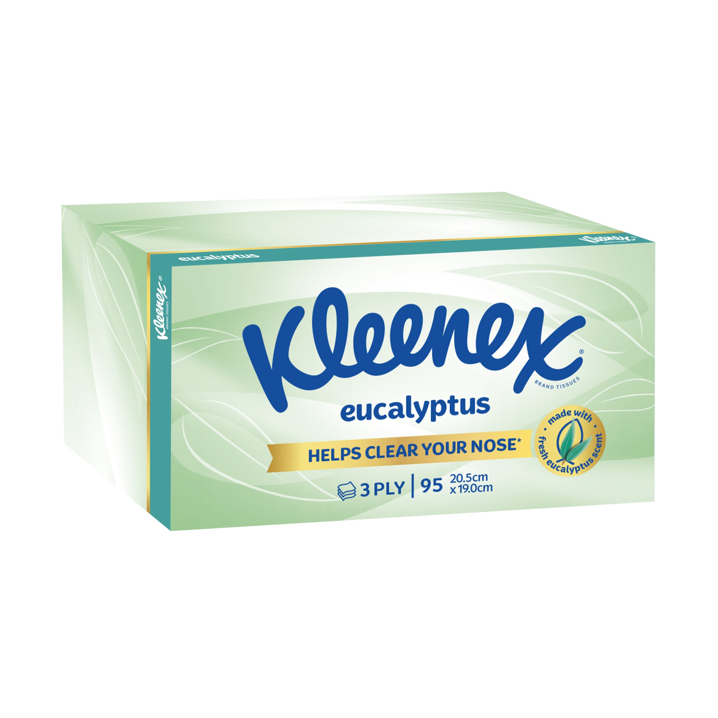 Kleenex Facial Tissues Extra Care Eucalyptus & Aloe Vera 95 pack - Image 2