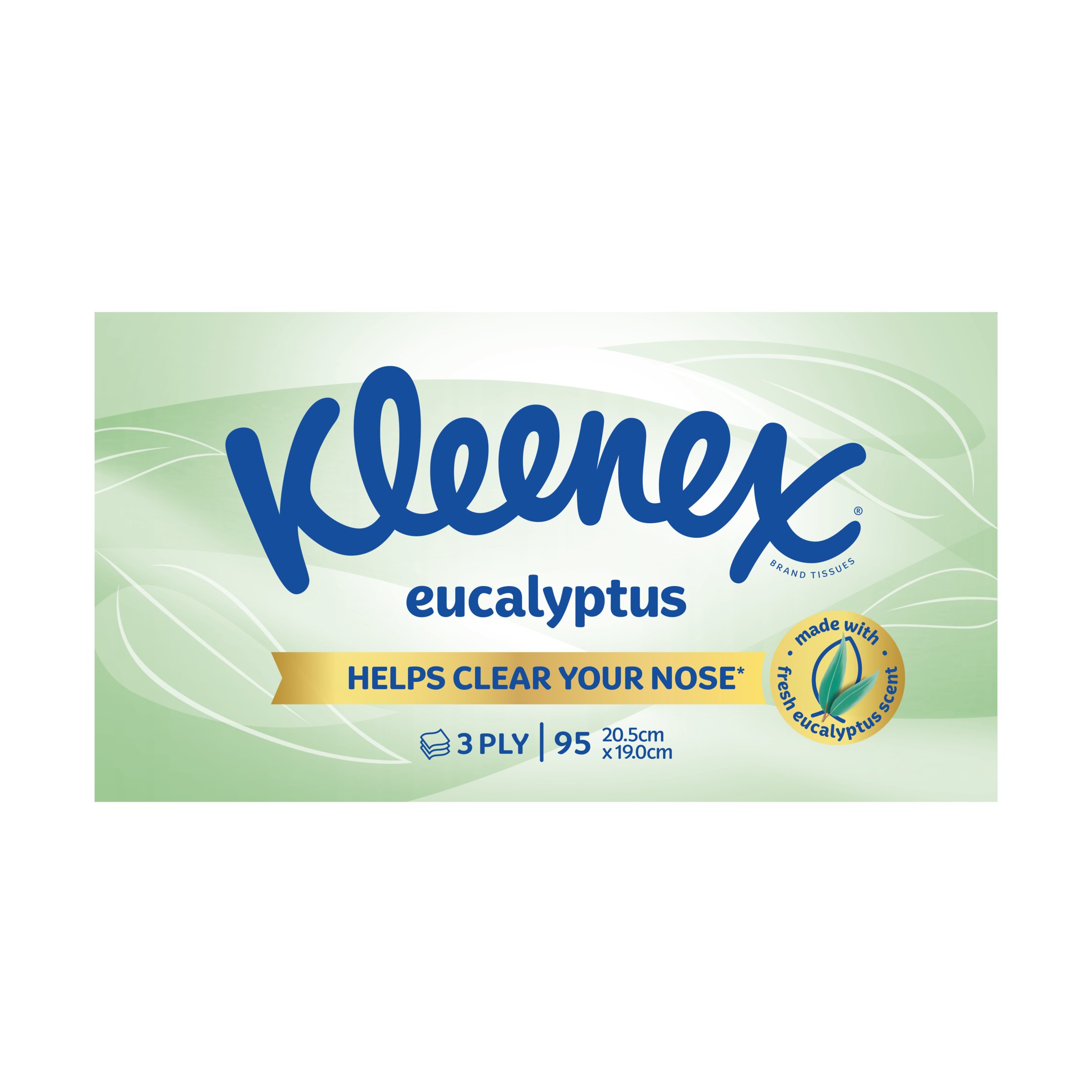 Kleenex Facial Tissues Extra Care Eucalyptus & Aloe Vera 95 pack - Image 1