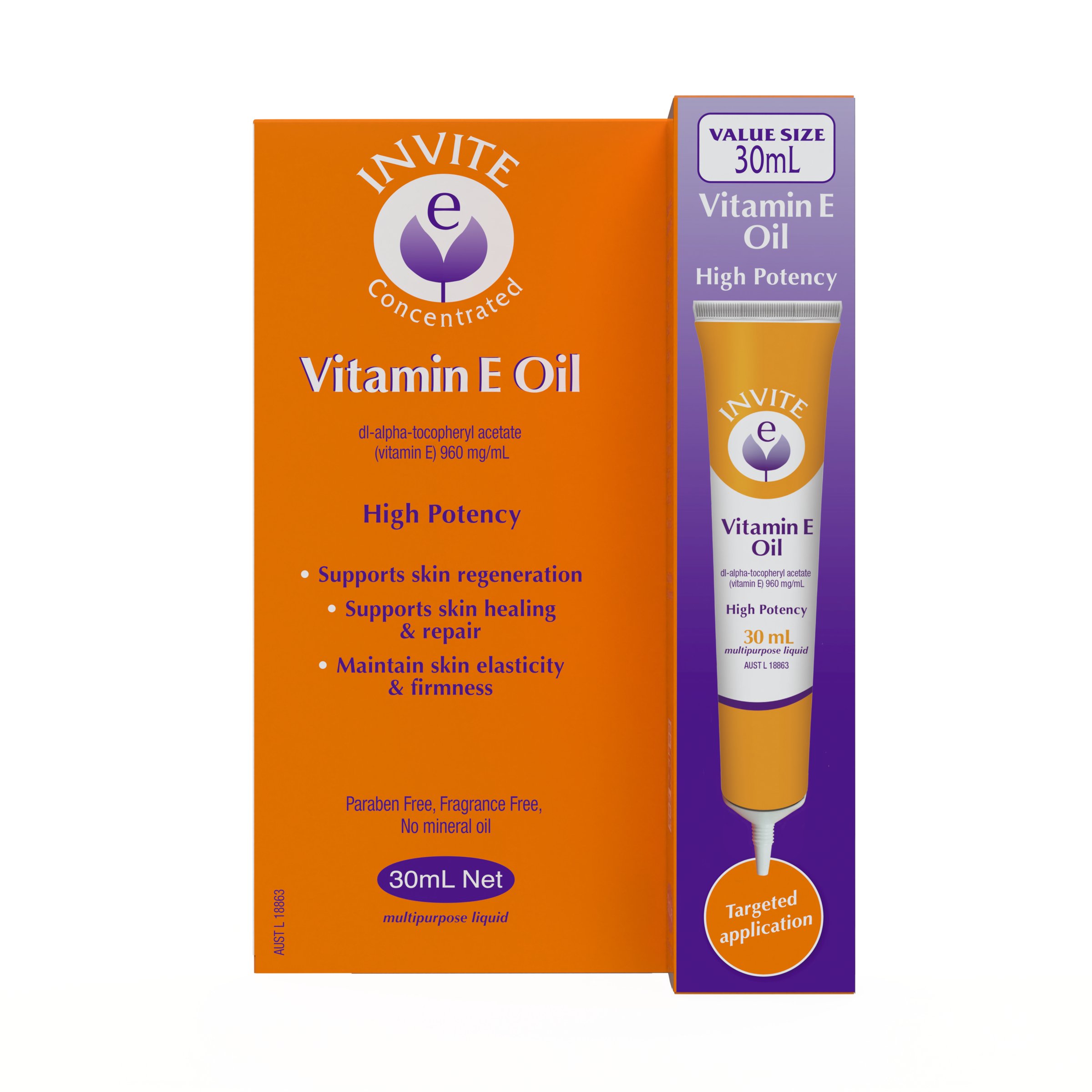 Invite E Vitamin E Oil 30ml - Image 1