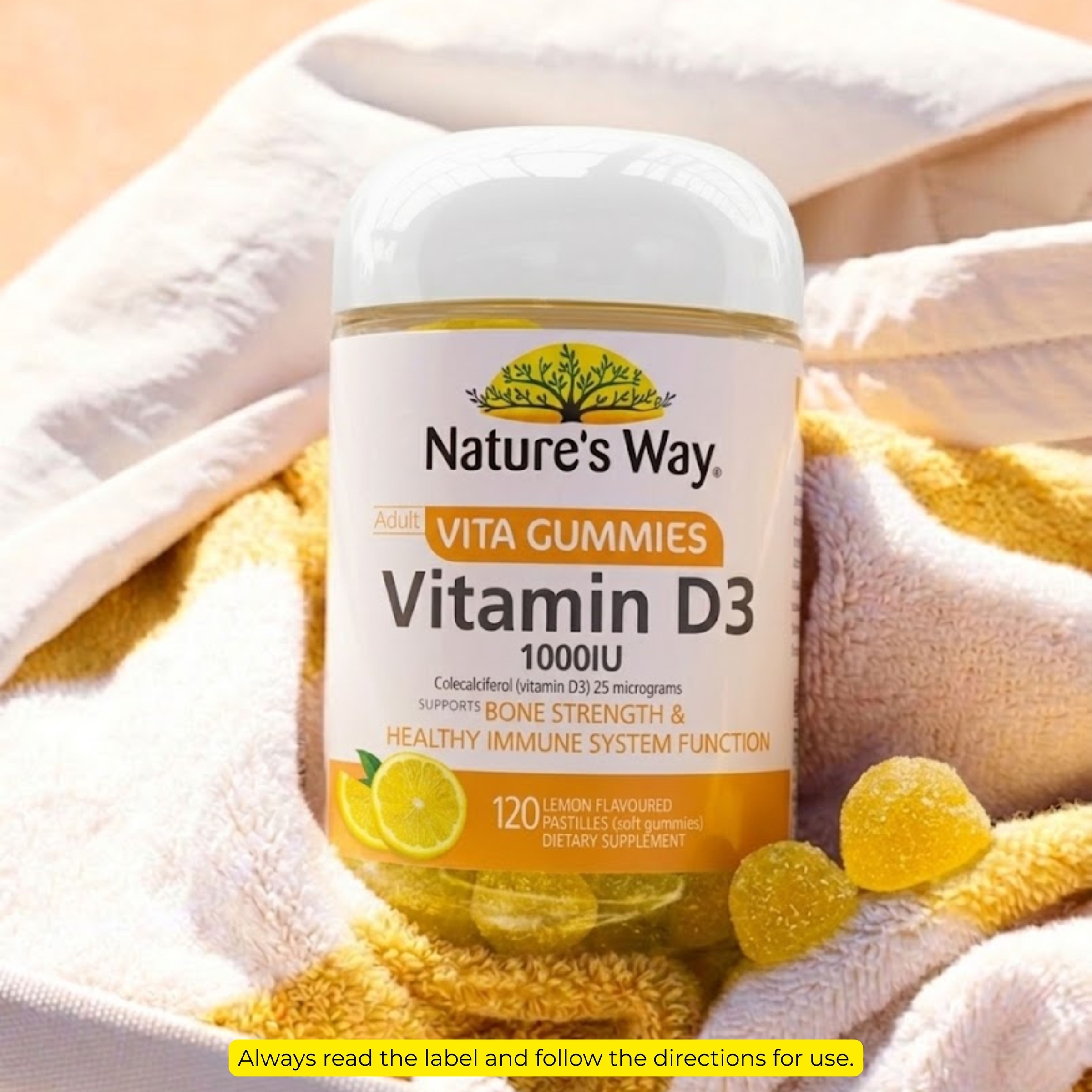 Nature's Way Adult Vita Gummies Vitamin D3 1000IU 120 pastilles - Image 6