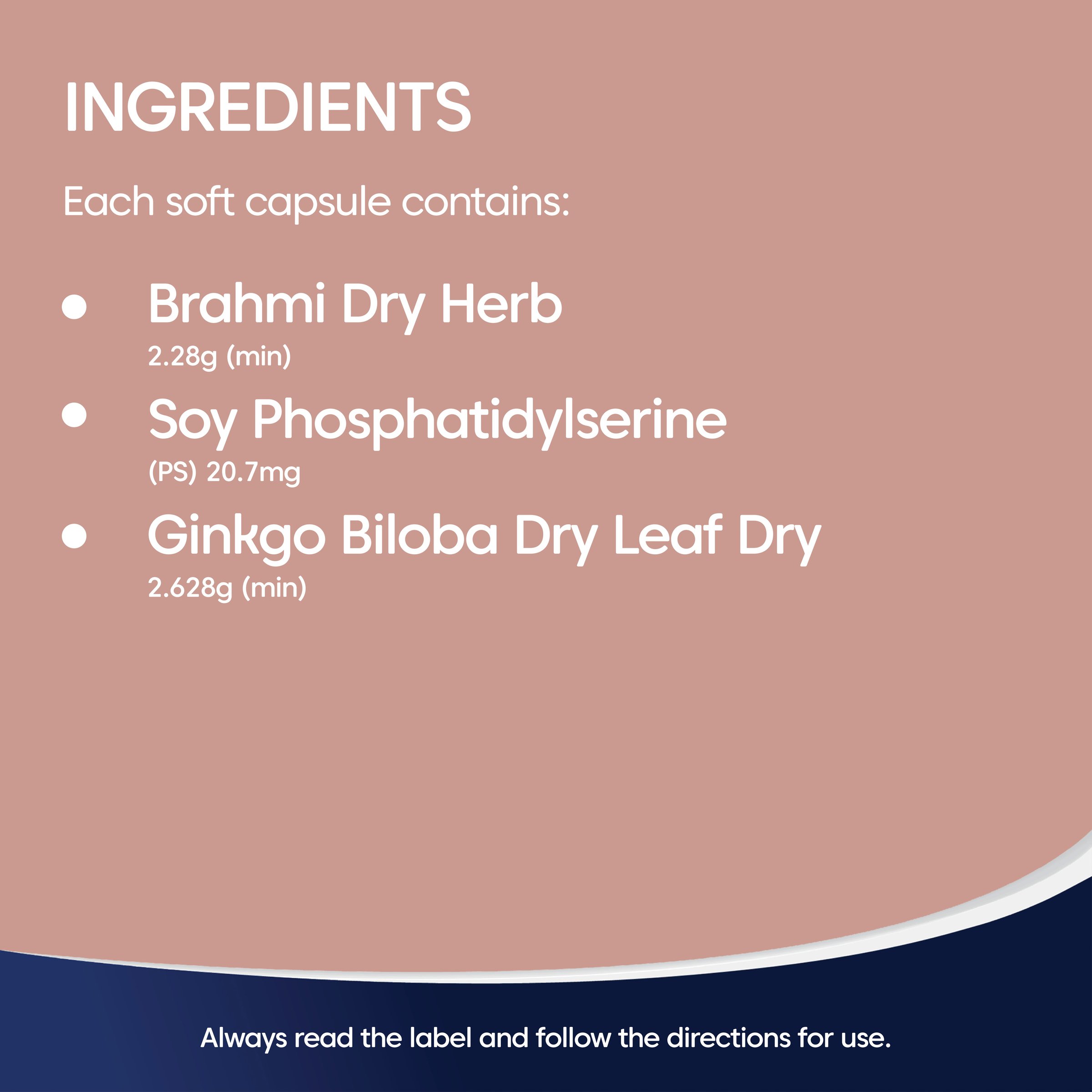 Bioglan Brahmi + PS + Focus 50 soft gel capsules - Image 5