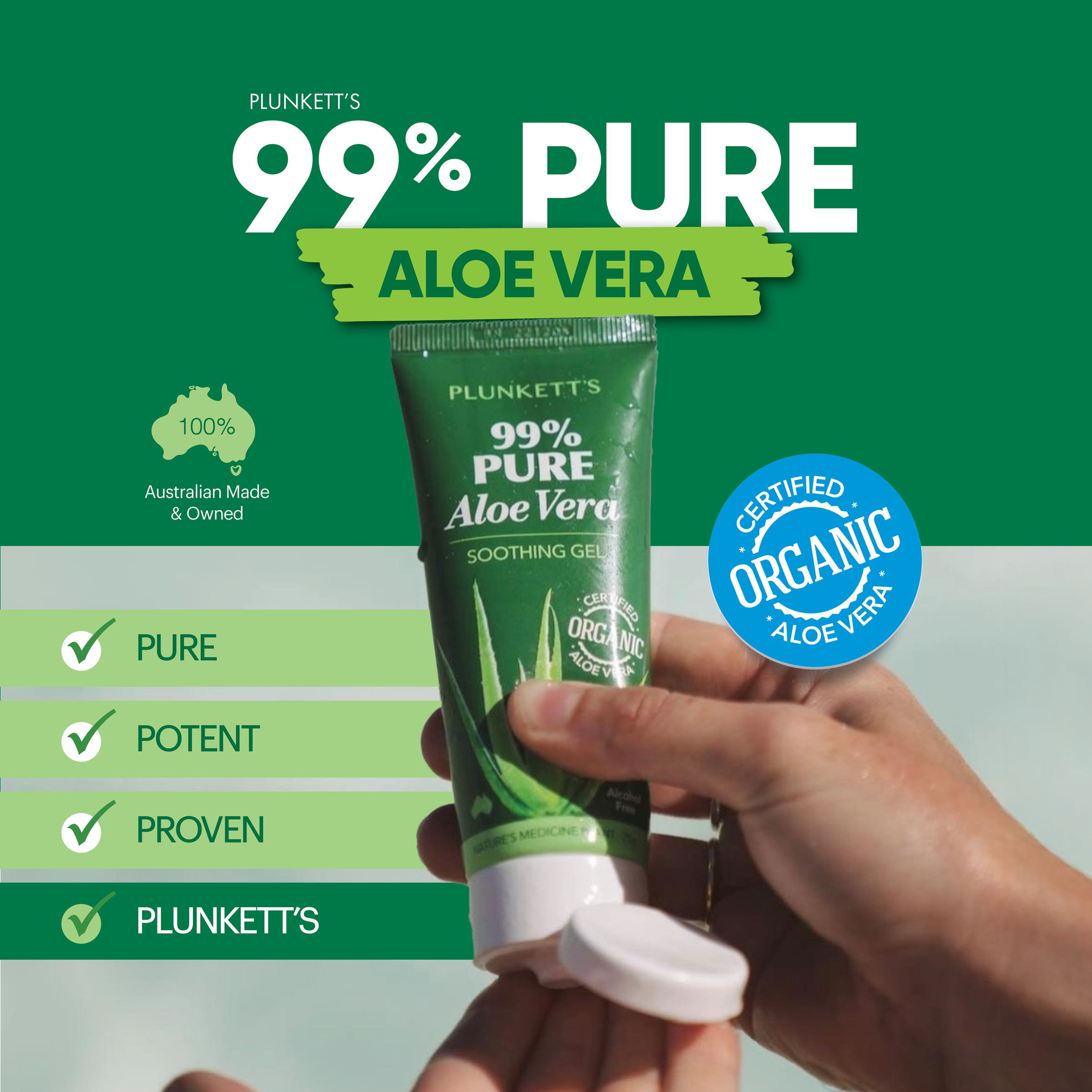Plunkett's 99% Pure Aloe Vera Soothing Gel 75g - Image 4