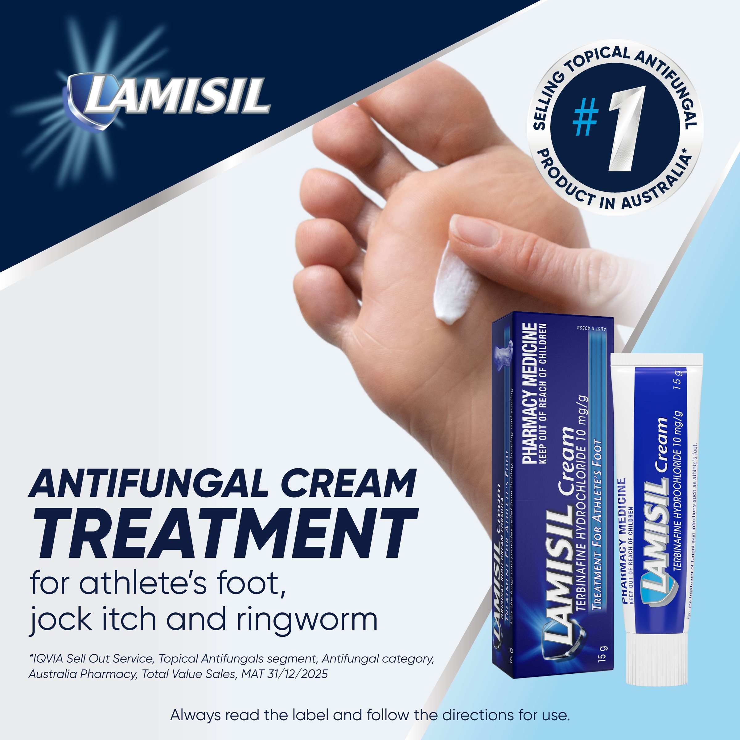 Lamisil Cream 1% For Athlete's Foot 15g - Image 5