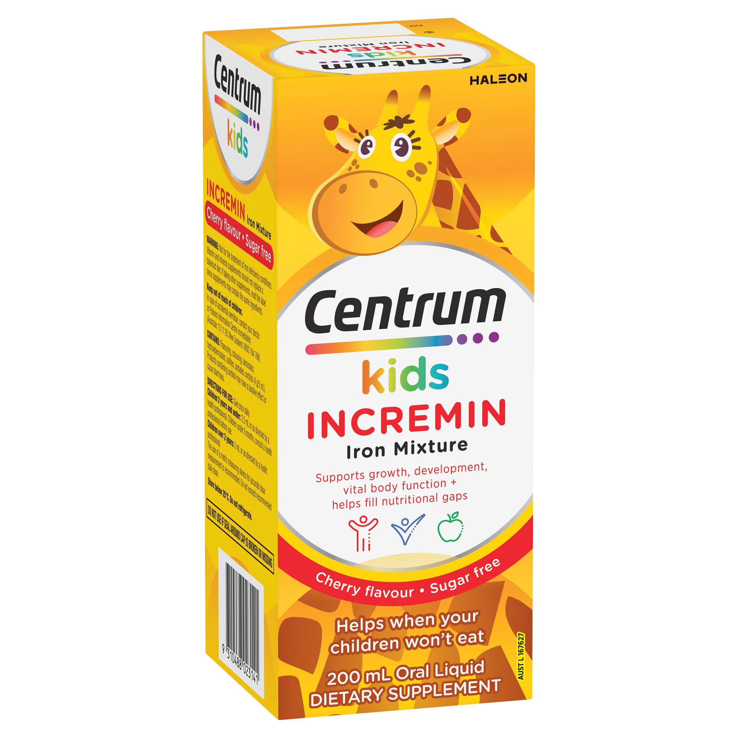 Centrum Kids Incremin Iron Mixture Cherry Flavour 200ml - Image 7