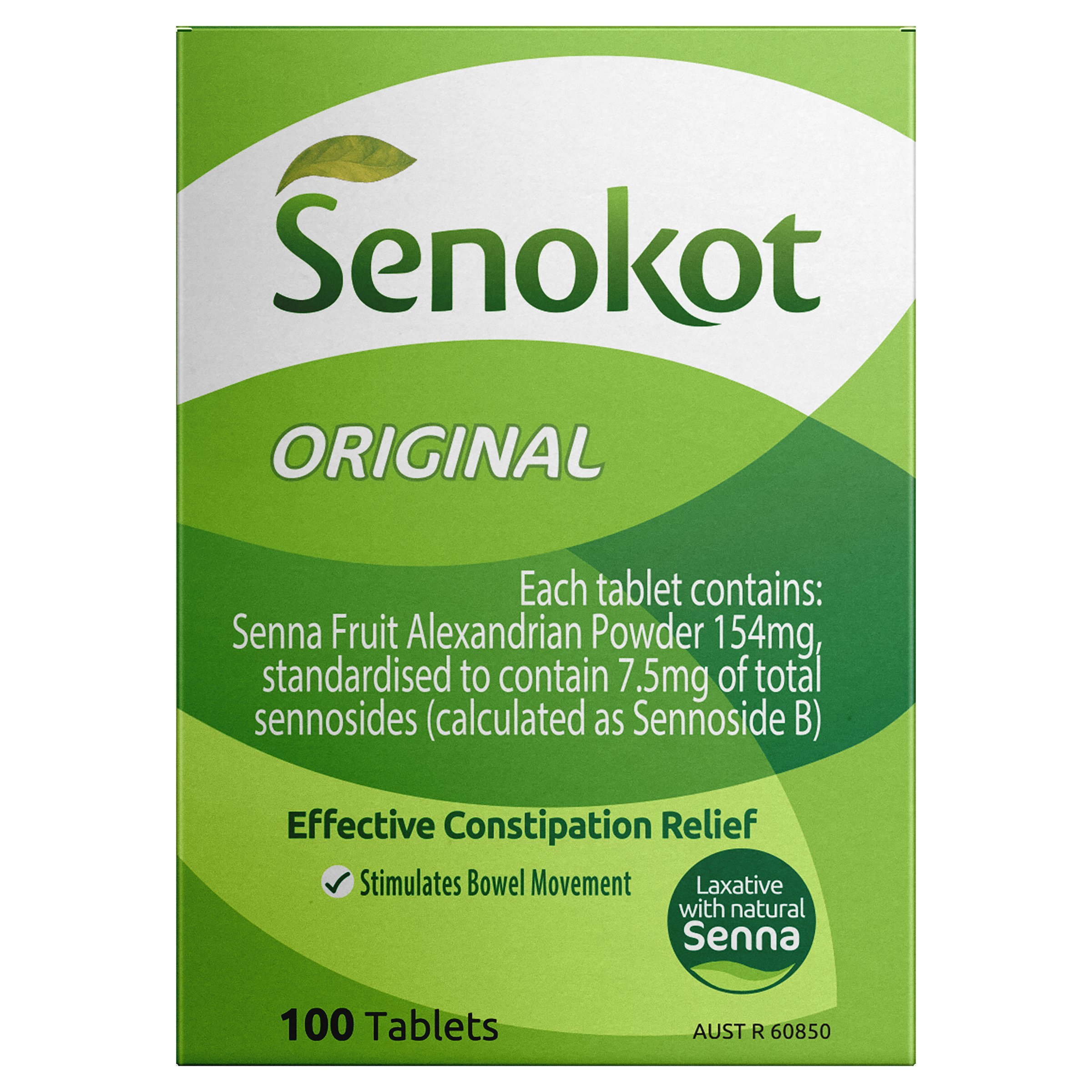 Senokot Laxative With Natural Senna 7.5mg - 100 tablets - Image 1