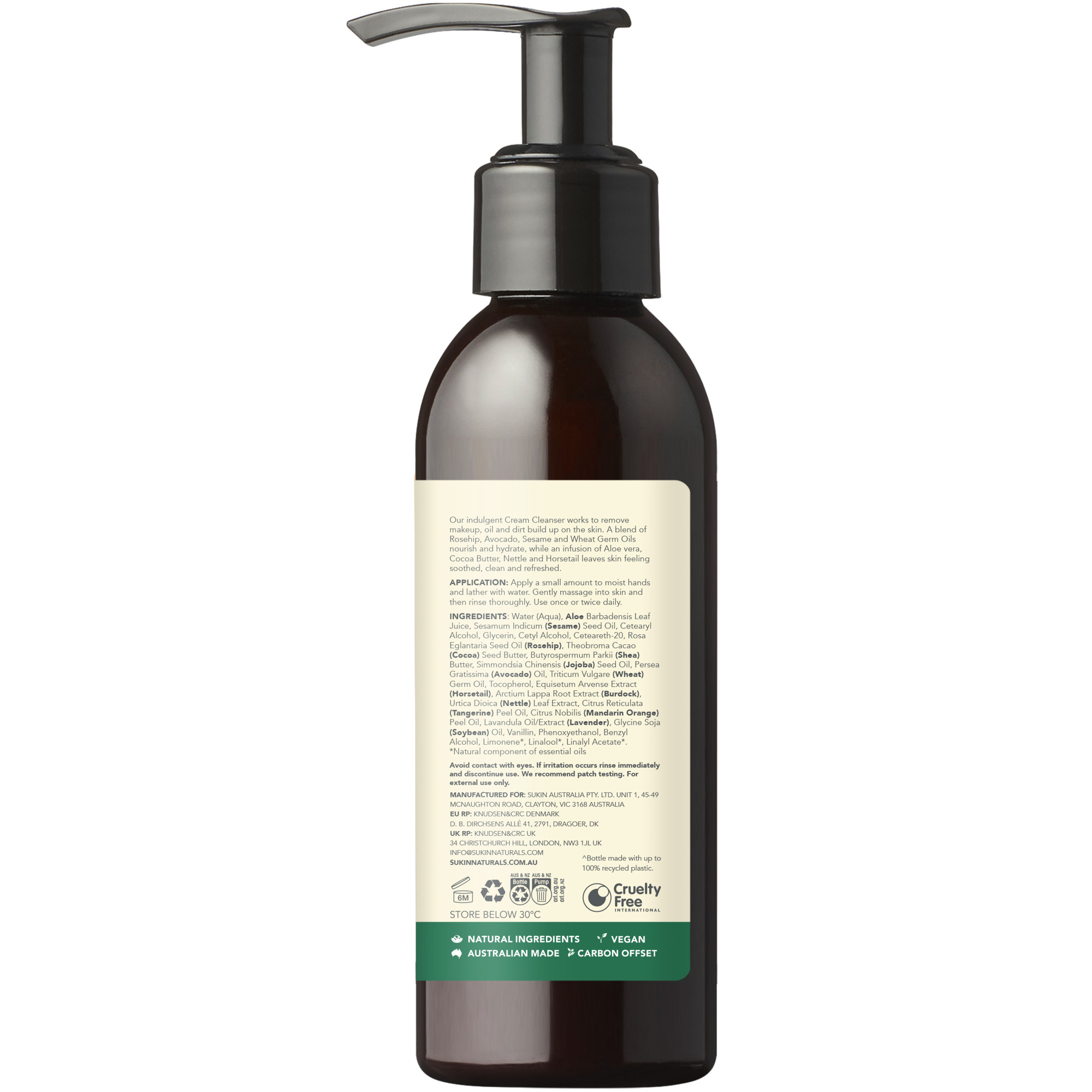 Sukin Cream Cleanser Pump 125ml - Image 3