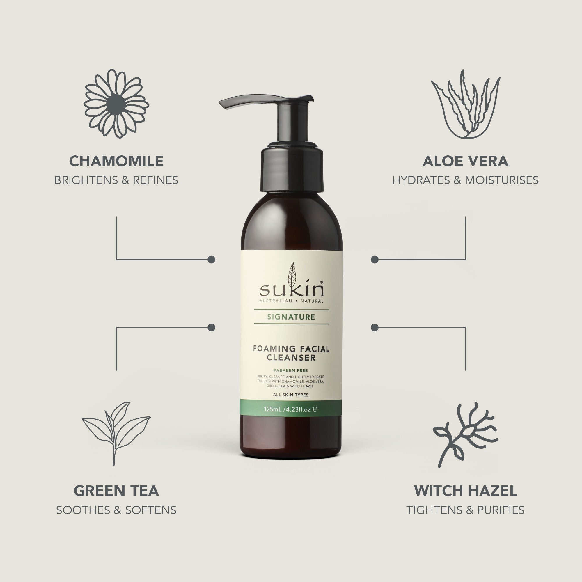 Sukin Foaming Facial Cleanser Pump 125ml - Image 9
