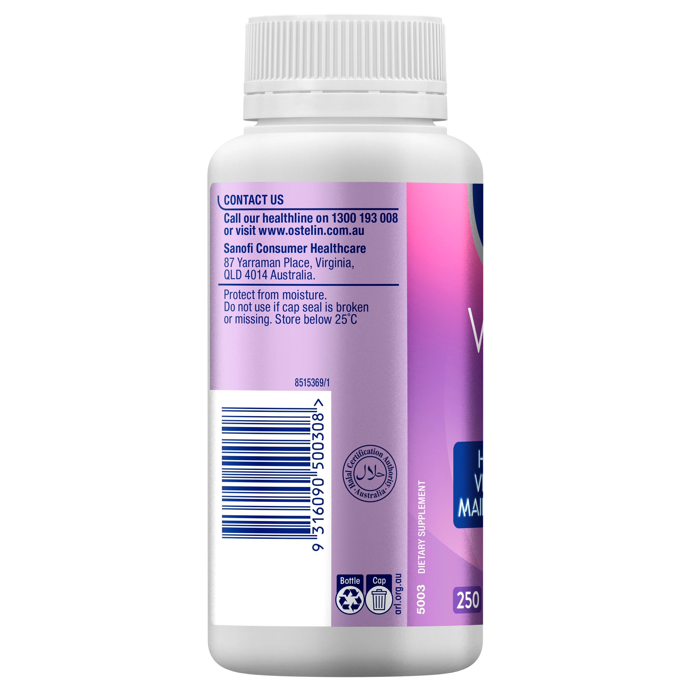 Ostelin Vitamin D3 1000IU 250 capsules - Image 2