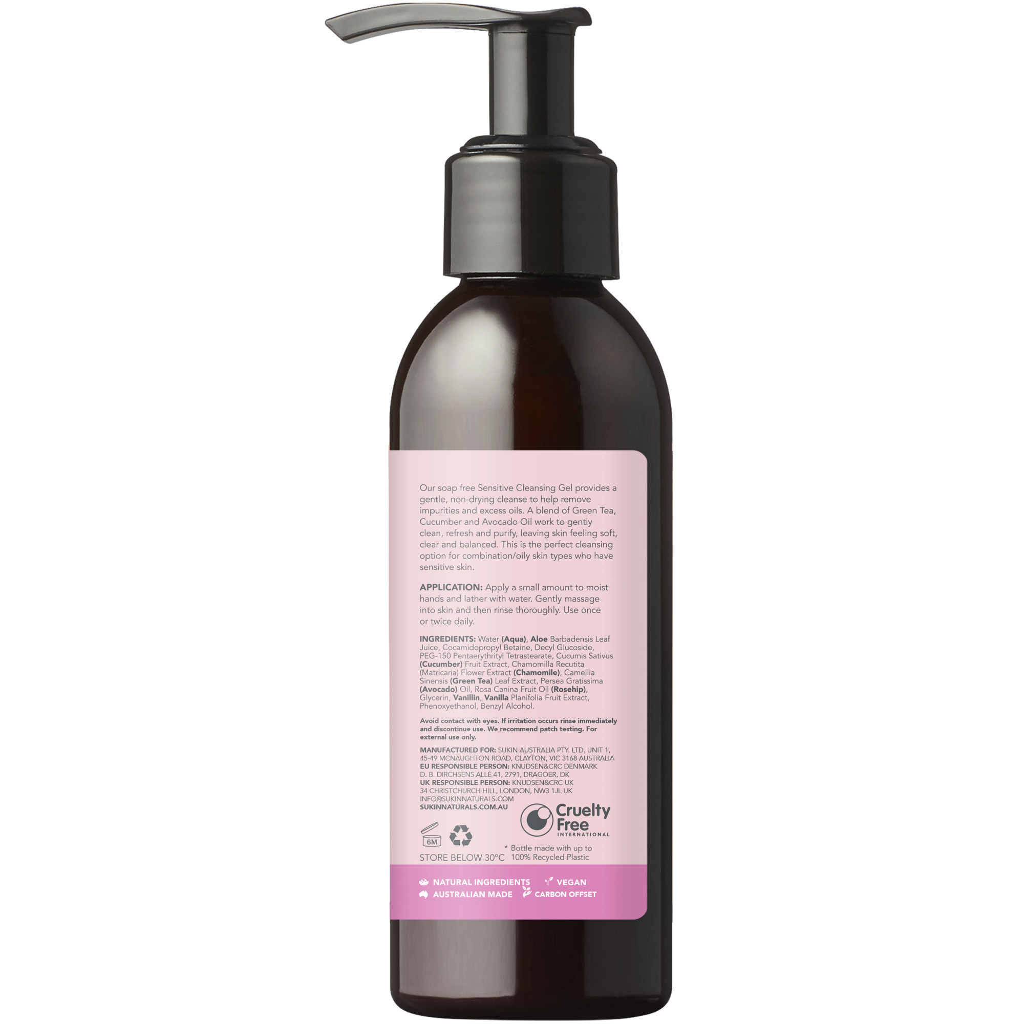 Sukin Sensitive Cleansing Gel 125ml - Image 3