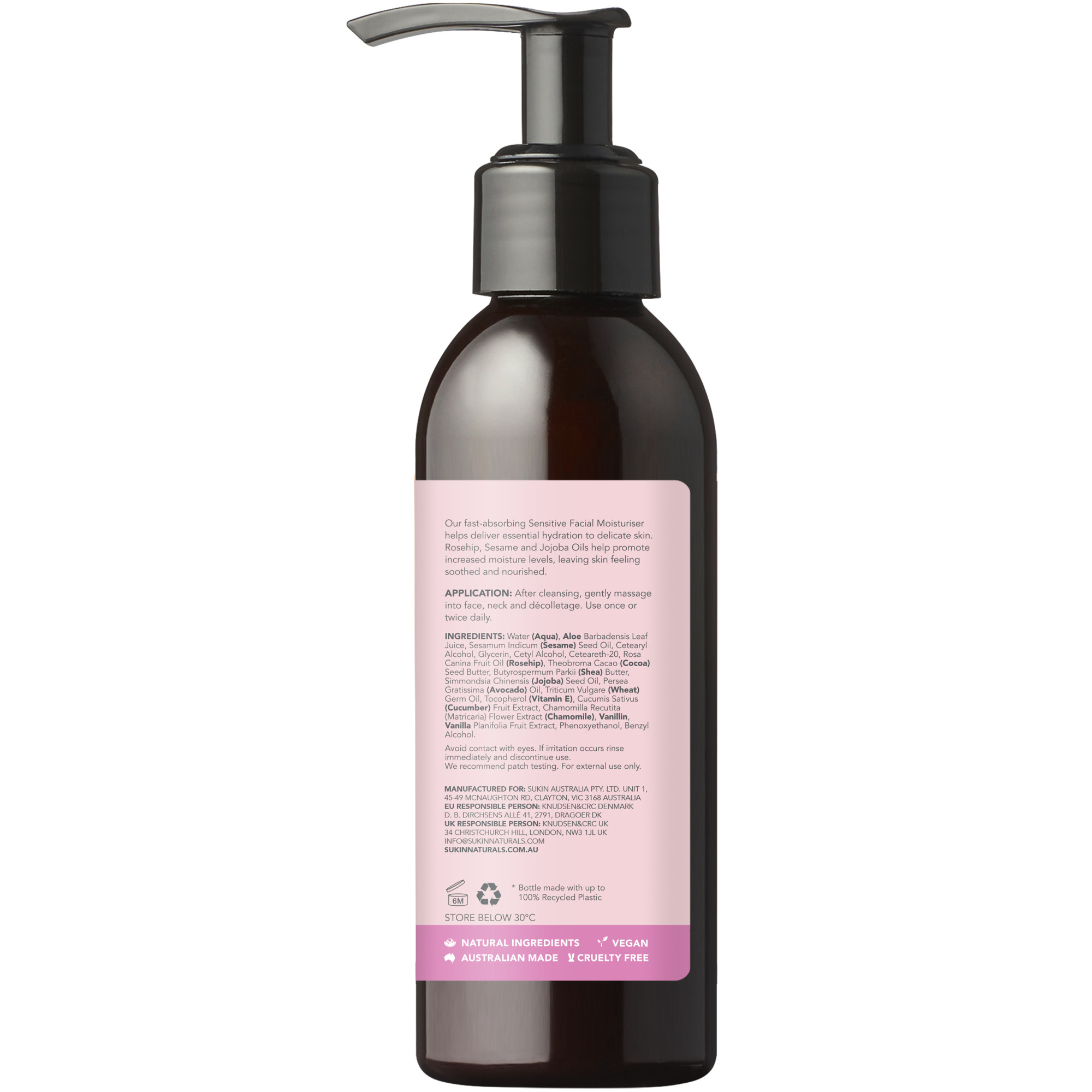 Sukin Sensitive Facial Moisturiser 125ml - Image 3