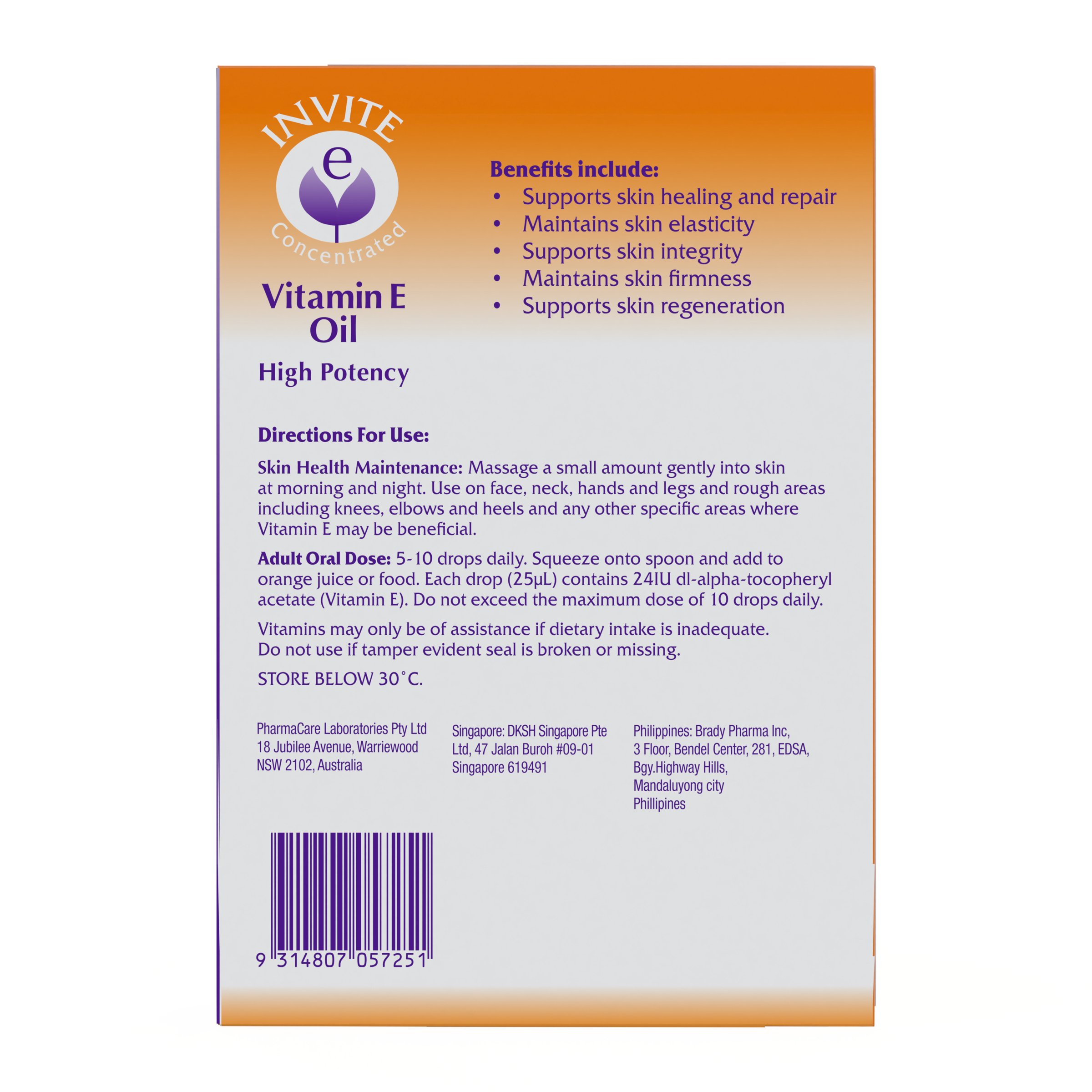 Invite E Vitamin E Oil 15ml - Image 2