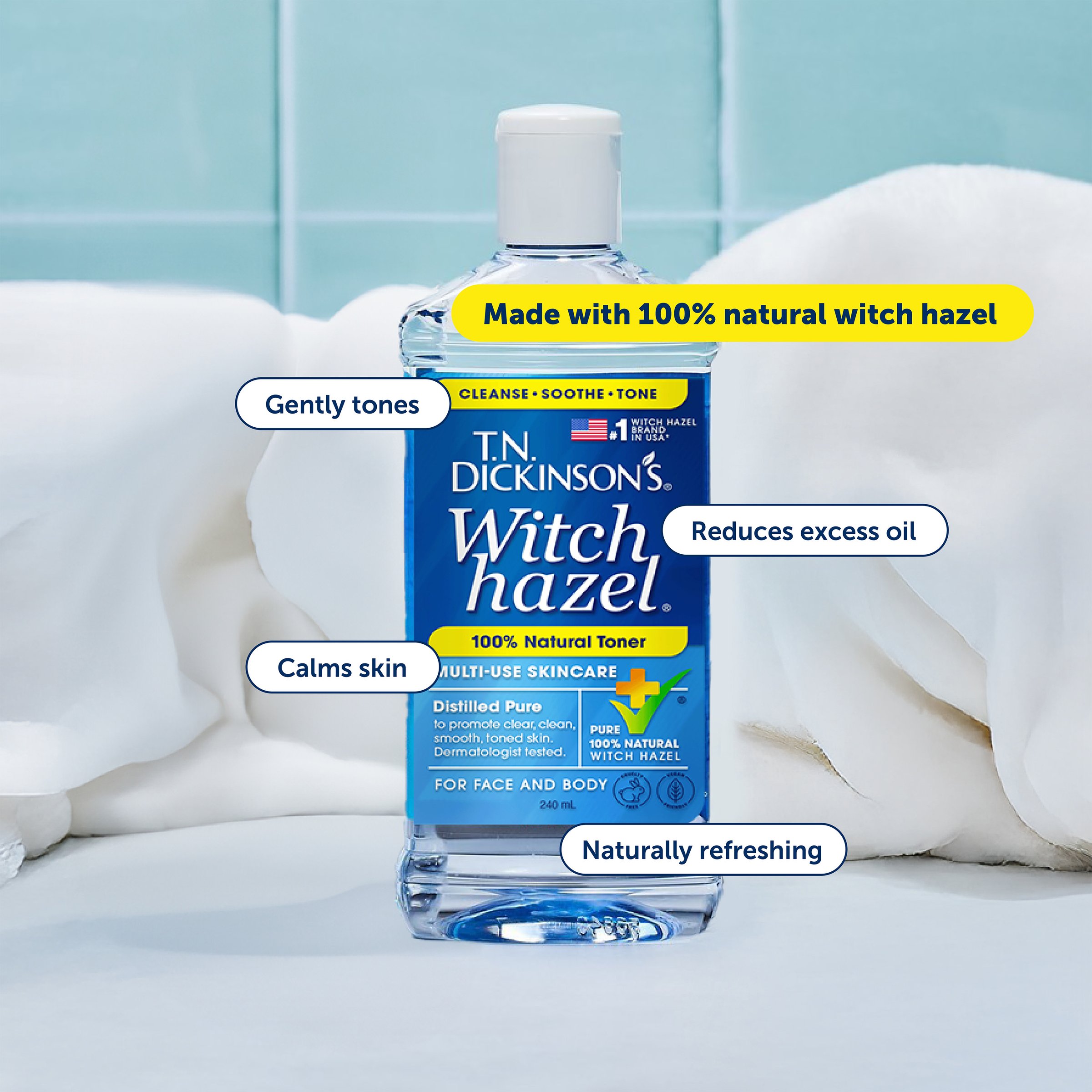 TN Dickinson's Witch Hazel Toner 240ml - Image 4