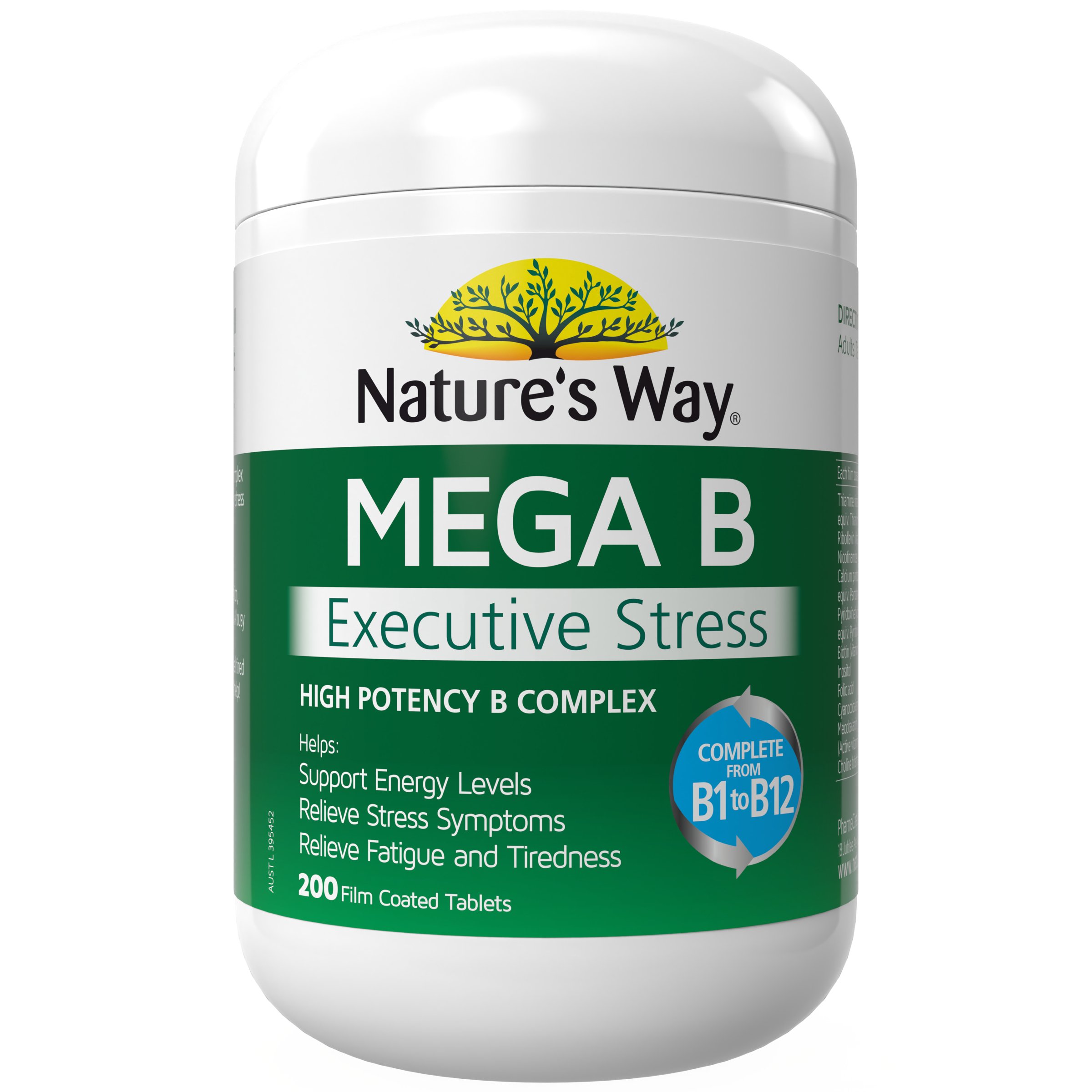 Nature's Way Mega B Executive Stress 200 tablets - Image 1