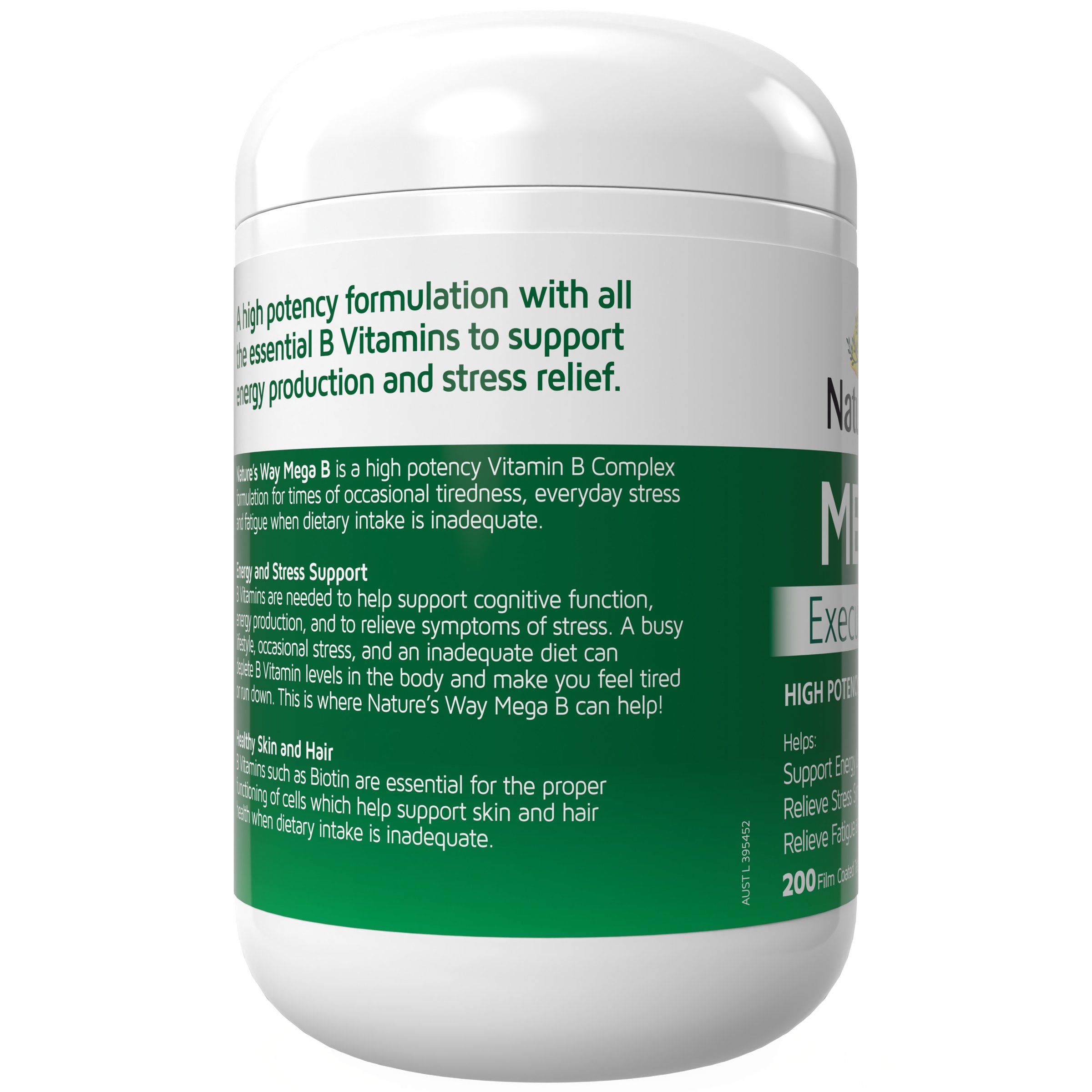 Nature's Way Mega B Executive Stress 200 tablets - Image 2