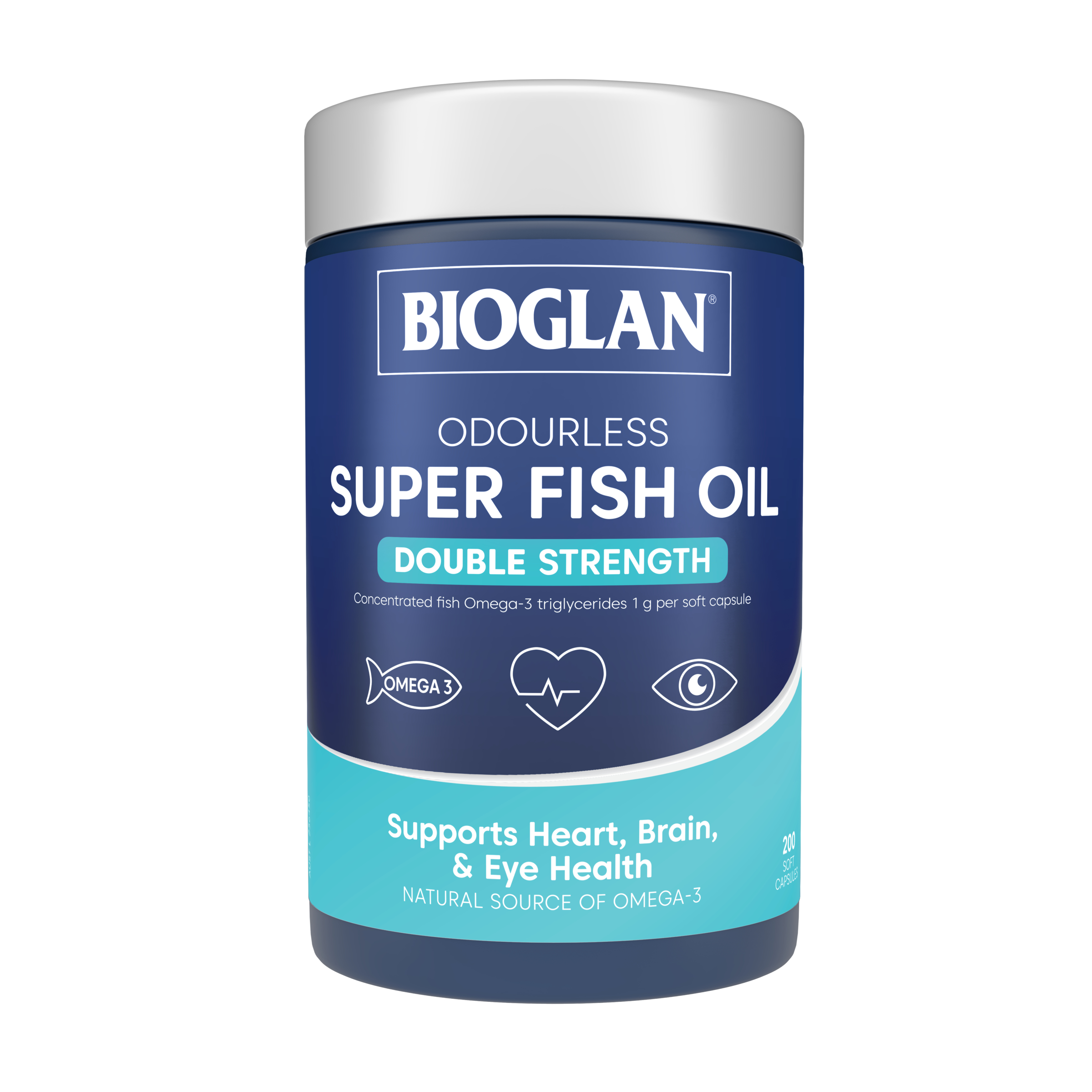 Bioglan Odourless Super Fish Oil - 200 soft capsules - Image 1