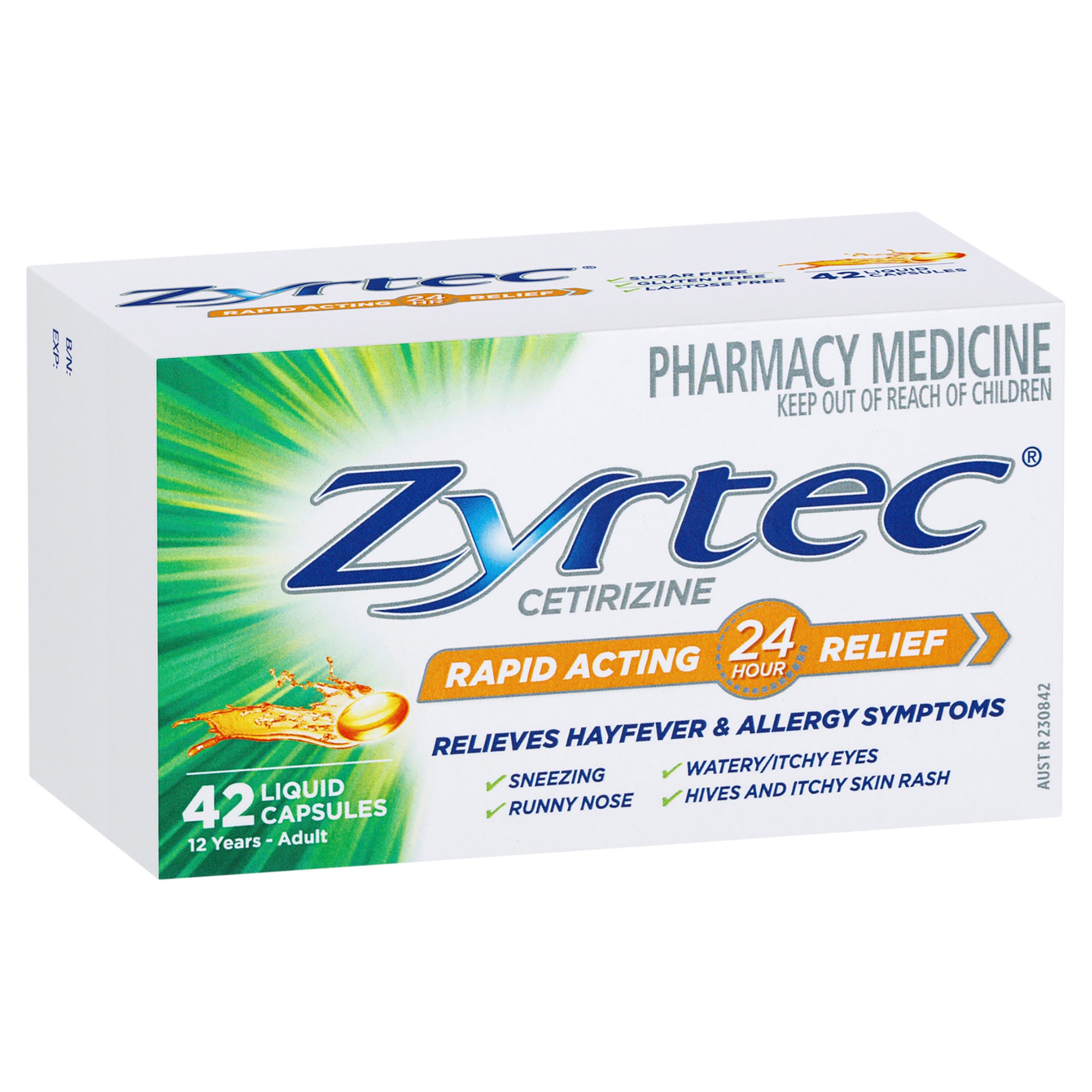 Zyrtec Rapid 10mg 42 liquid cap - Image 6