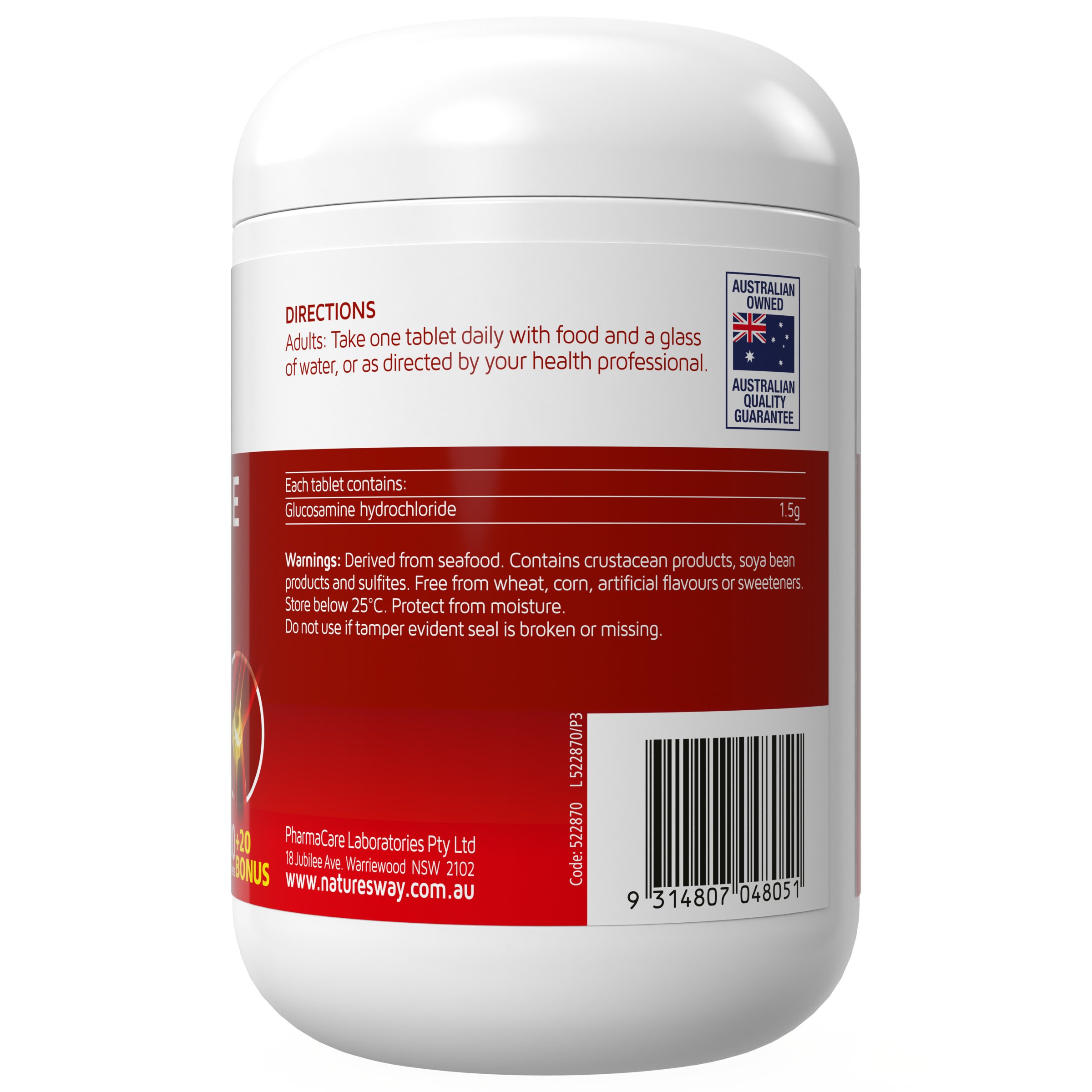 Nature's Way Glucosamine 1500mg - 200 capsules - Image 3