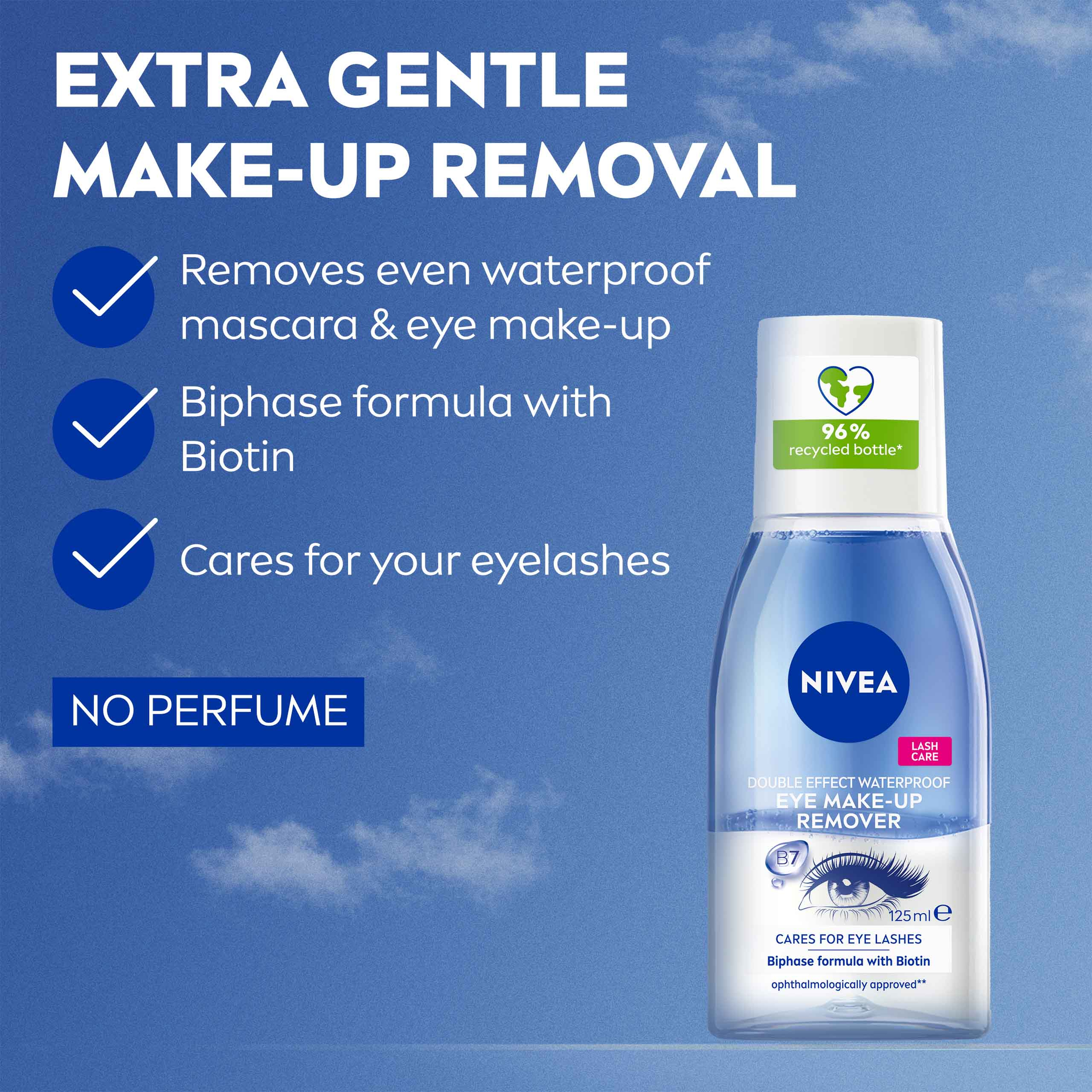 Nivea Daily Essentials Double Effect Eye Make-Up Remover 125ml - Image 7