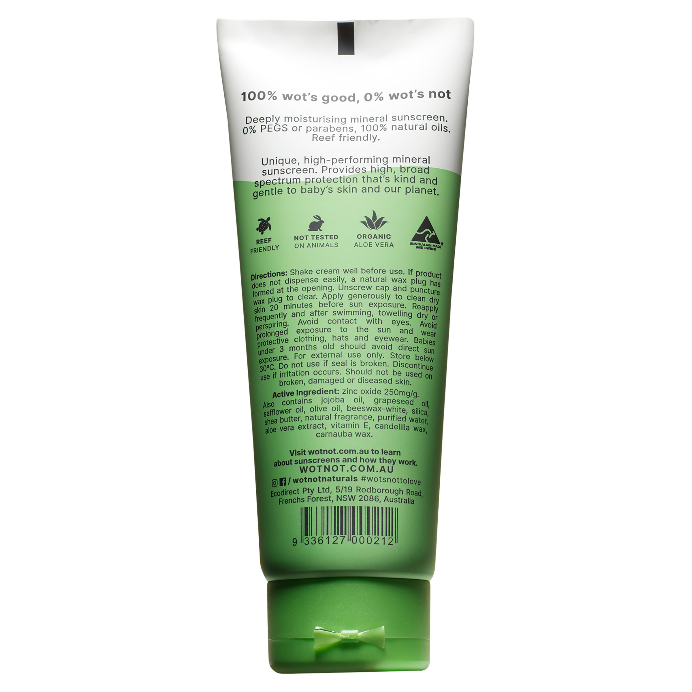 Wotnot Natural Baby Sunscreen SPF30+ 100g - Image 2