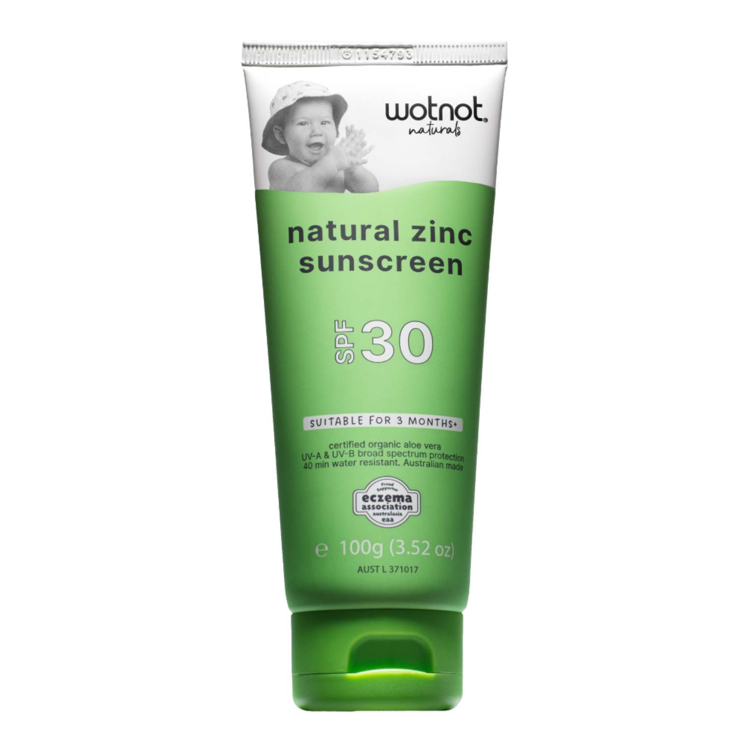 Wotnot Natural Baby Sunscreen SPF30+ 100g - Image 1