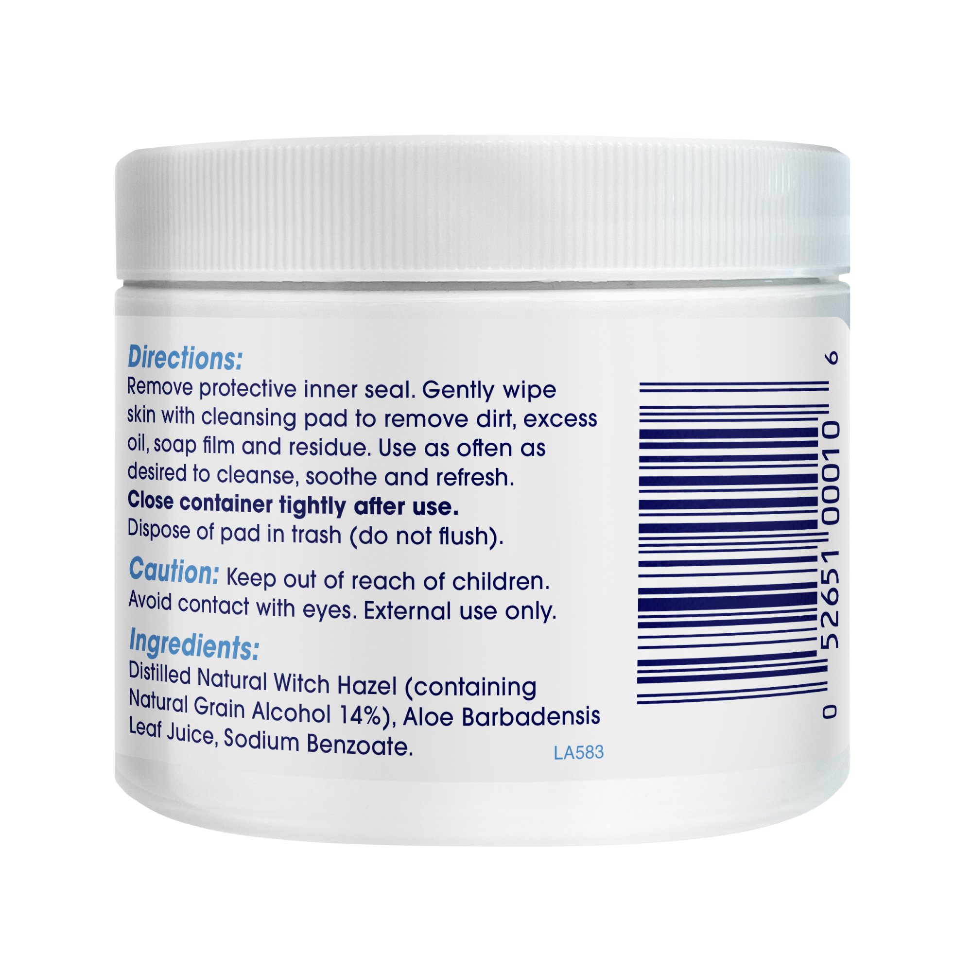 TN Dickinson's Witch Hazel Cleansing Pads 60 pack - Image 3