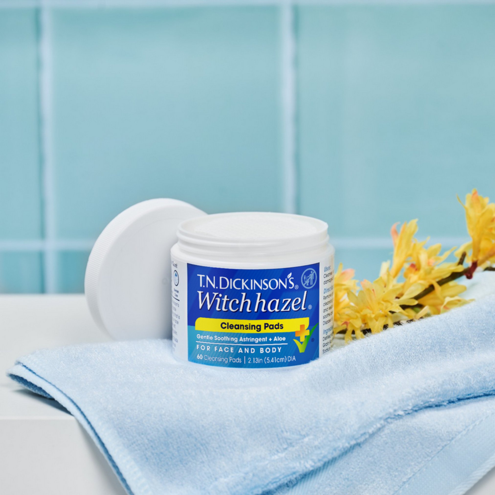 TN Dickinson's Witch Hazel Cleansing Pads 60 pack - Image 7