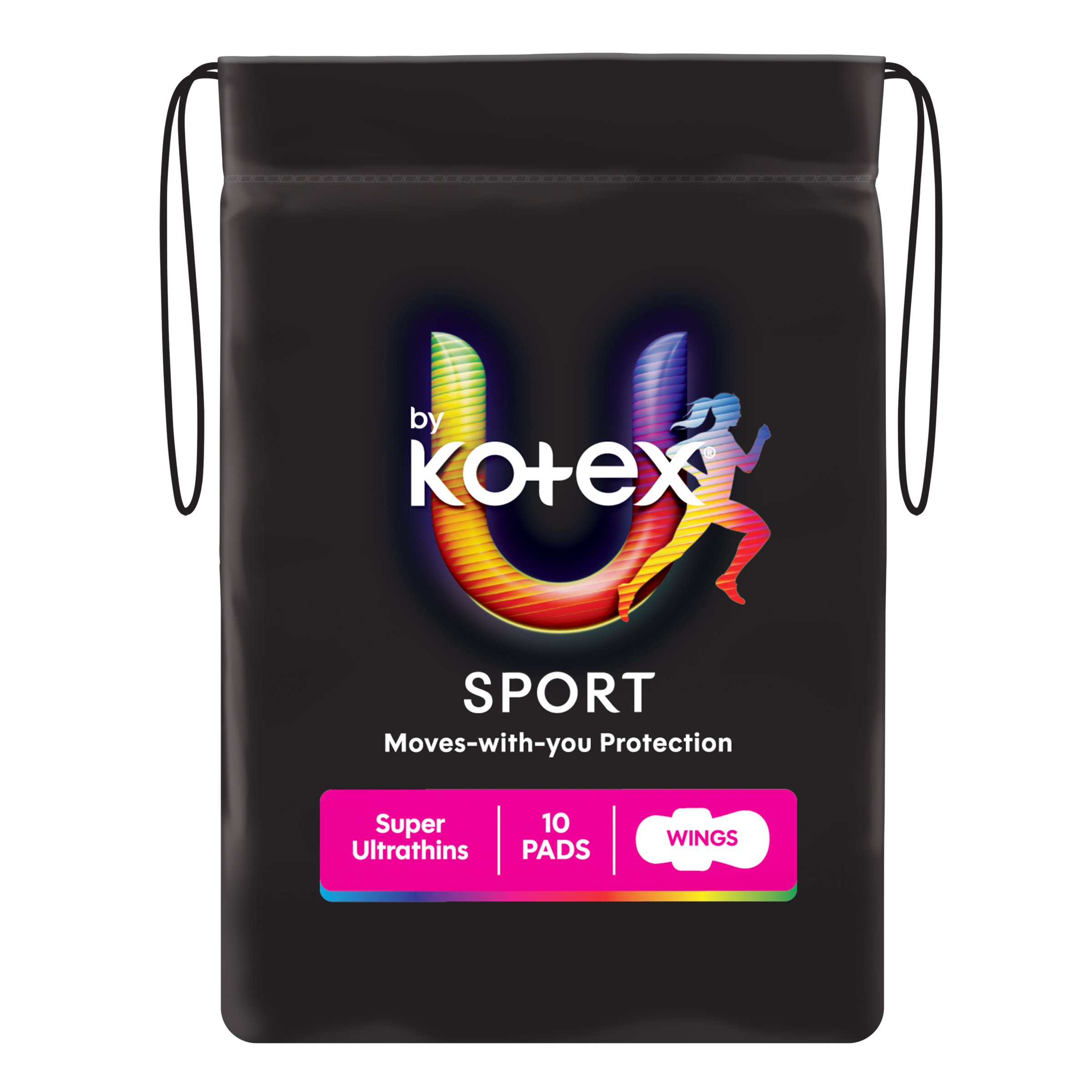U by Kotex Pads Sport Ultra Thin With Wings Super 10 pack - Image 1