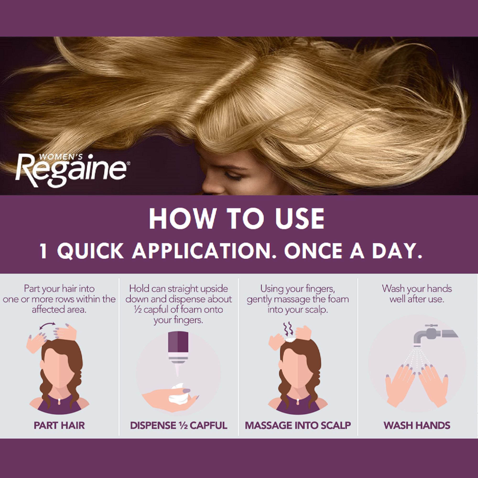 Regaine Hair Loss Foam Treatment For Women 2 Month Supply 60g - Image 7
