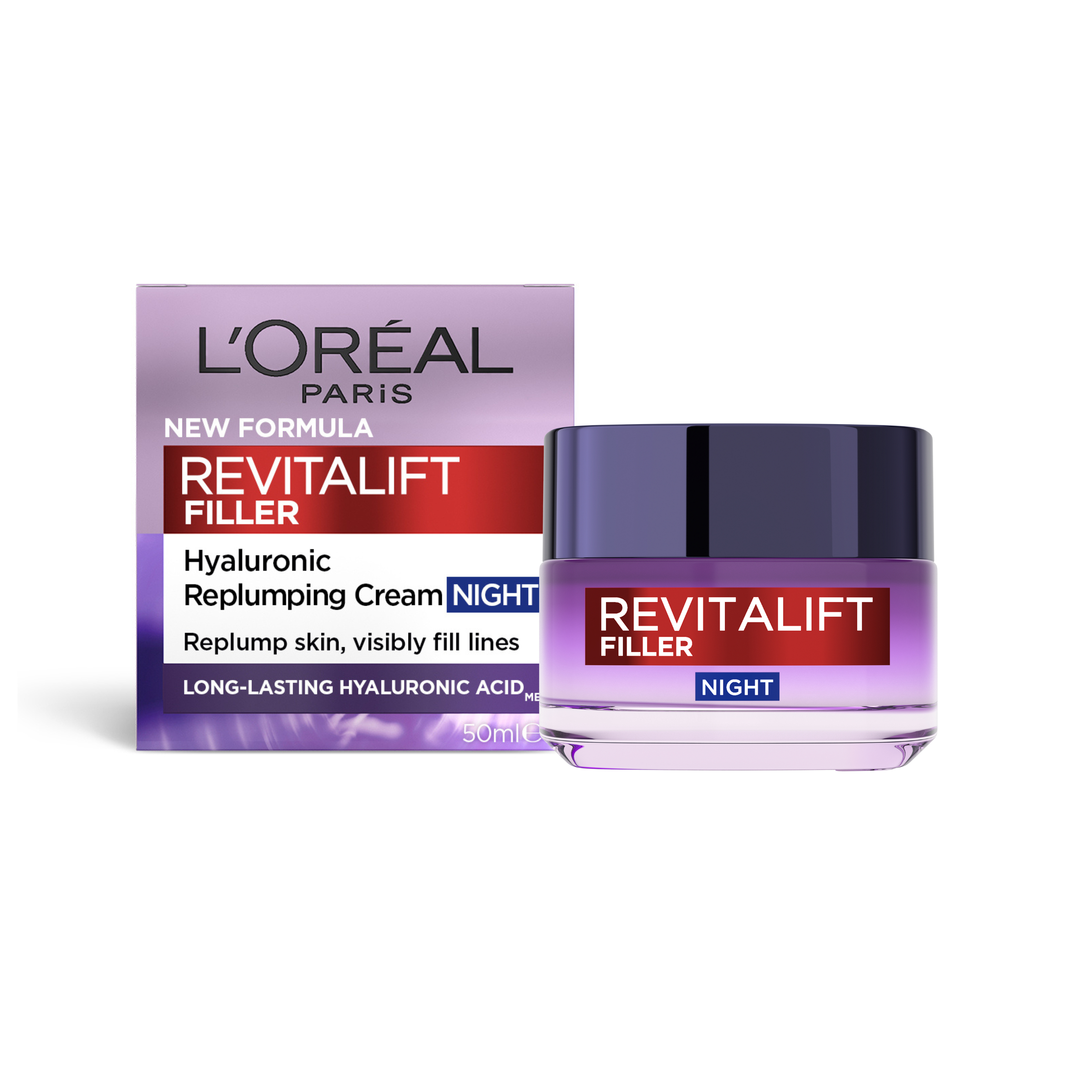 L'Oreal Paris Revitalift Filler Night 50ml - Image 1