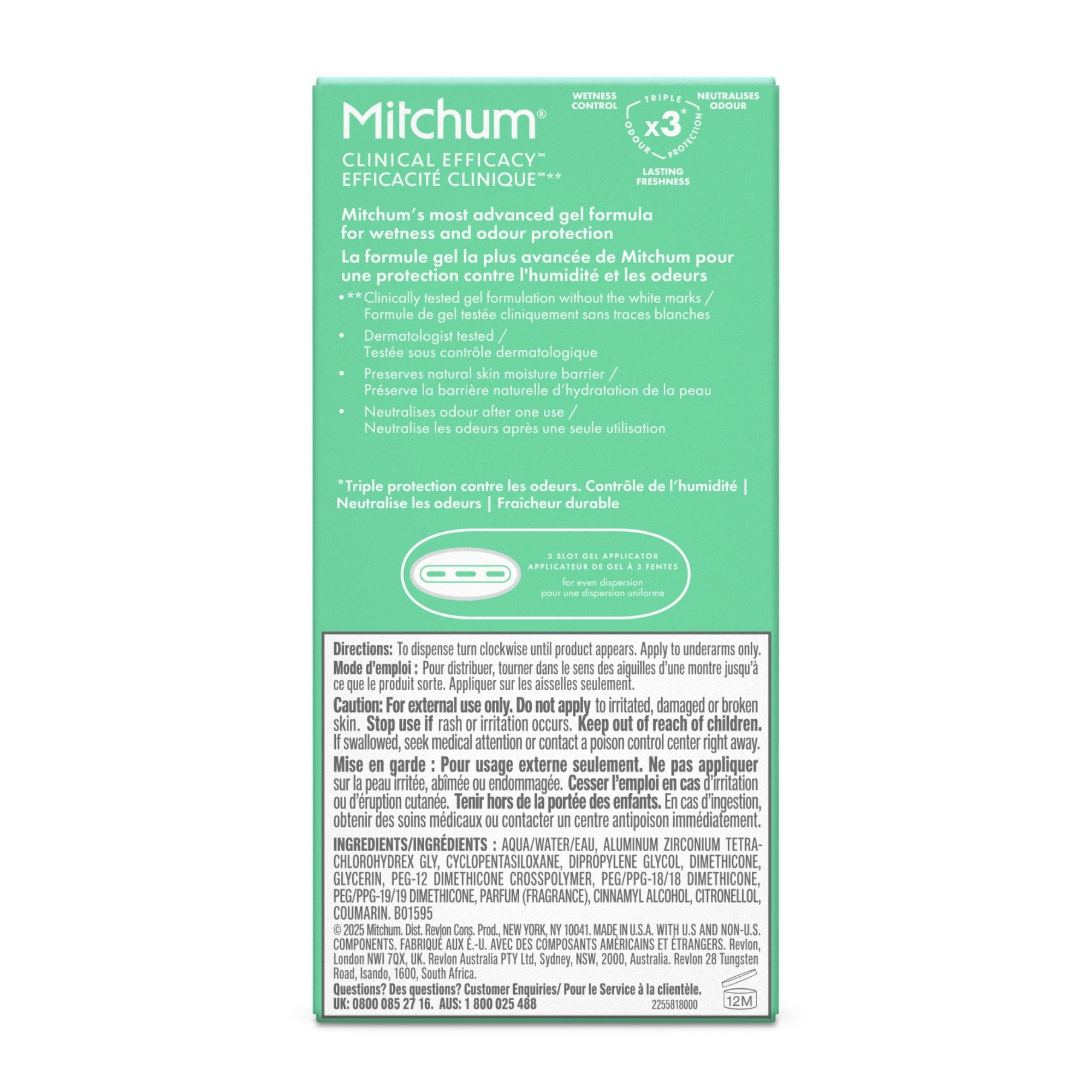 Mitchum Womens Clinical Gel Powder Fresh 57g - Image 2