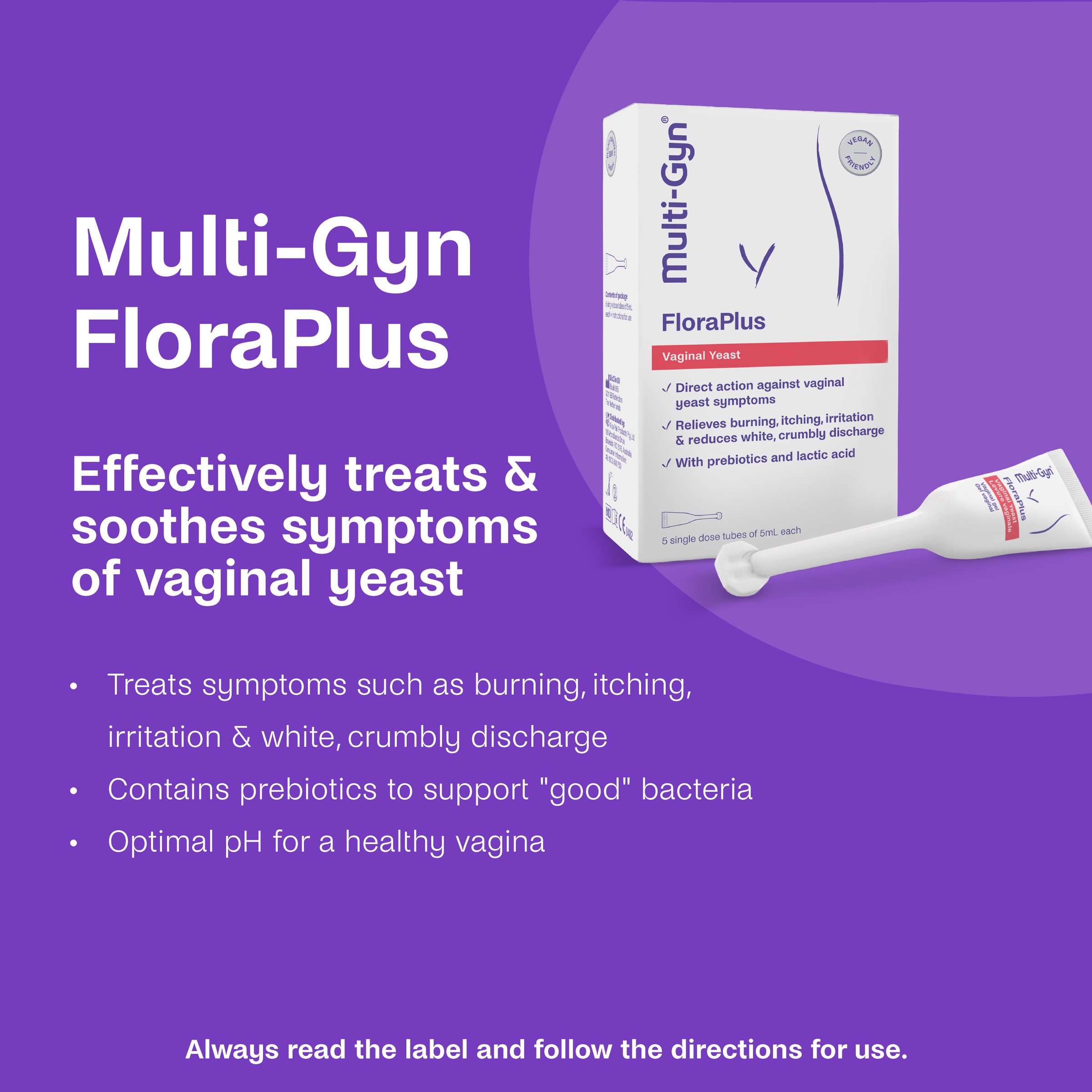 Multi-Gyn Flora Plus Single Dose Tubes 5ml - 5 pack - Image 6