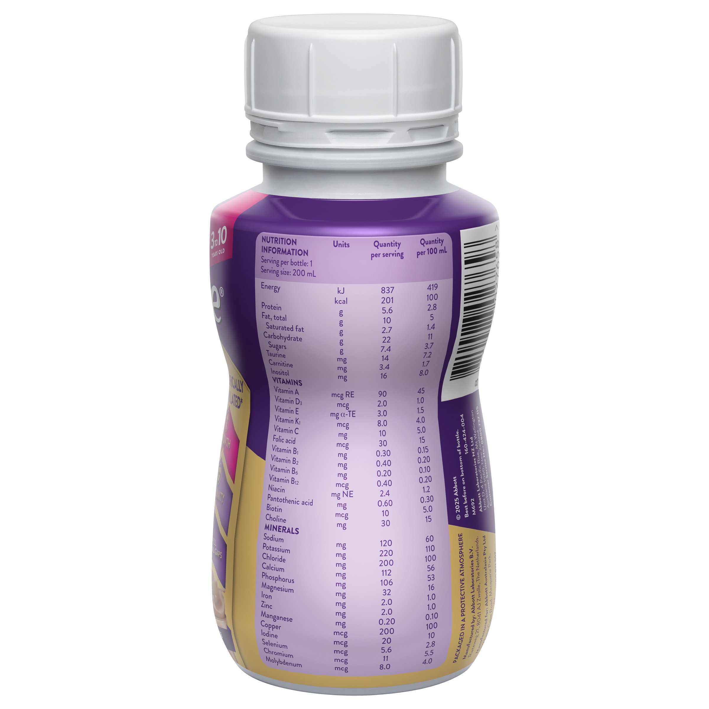 PediaSure Ready To Drink Bottle Chocolate 200ml - Image 3
